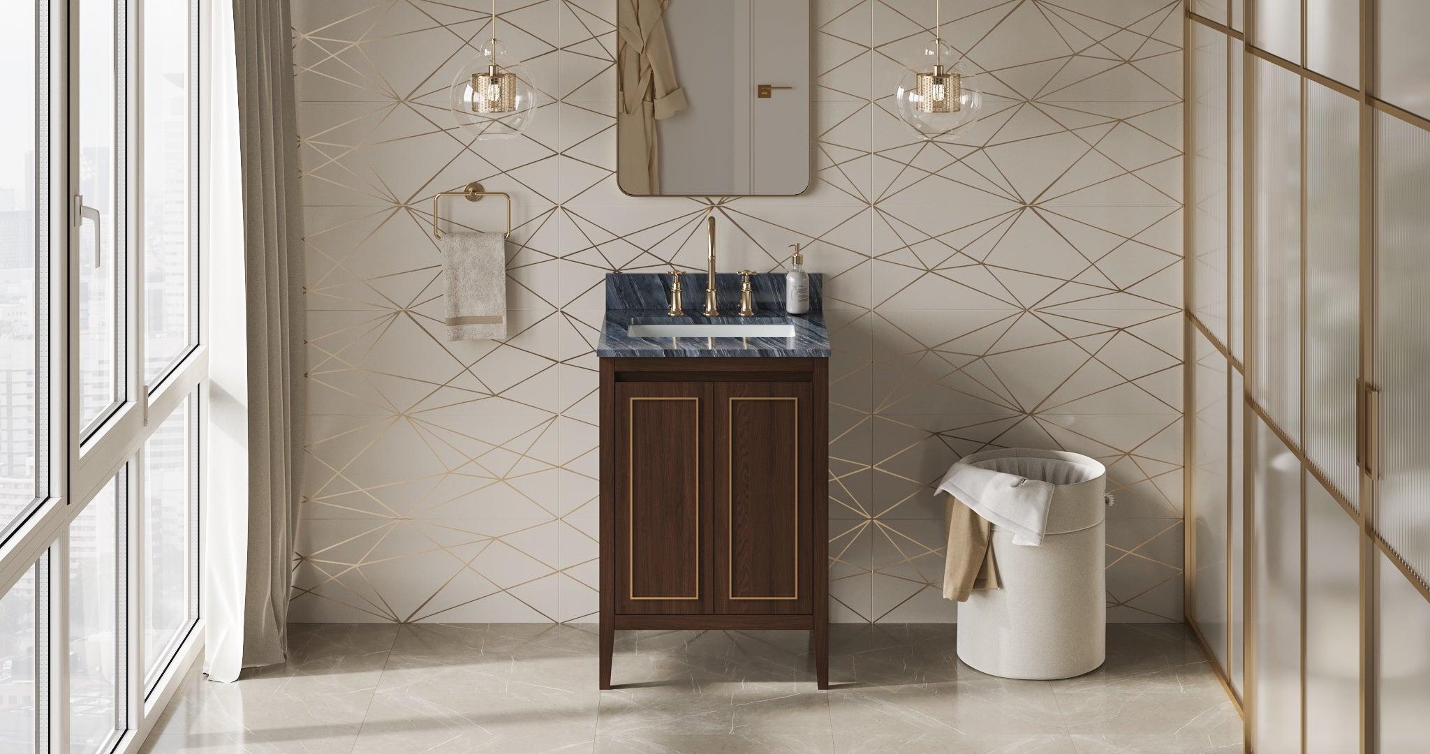 24" Percival Vanity – Dark Walnut