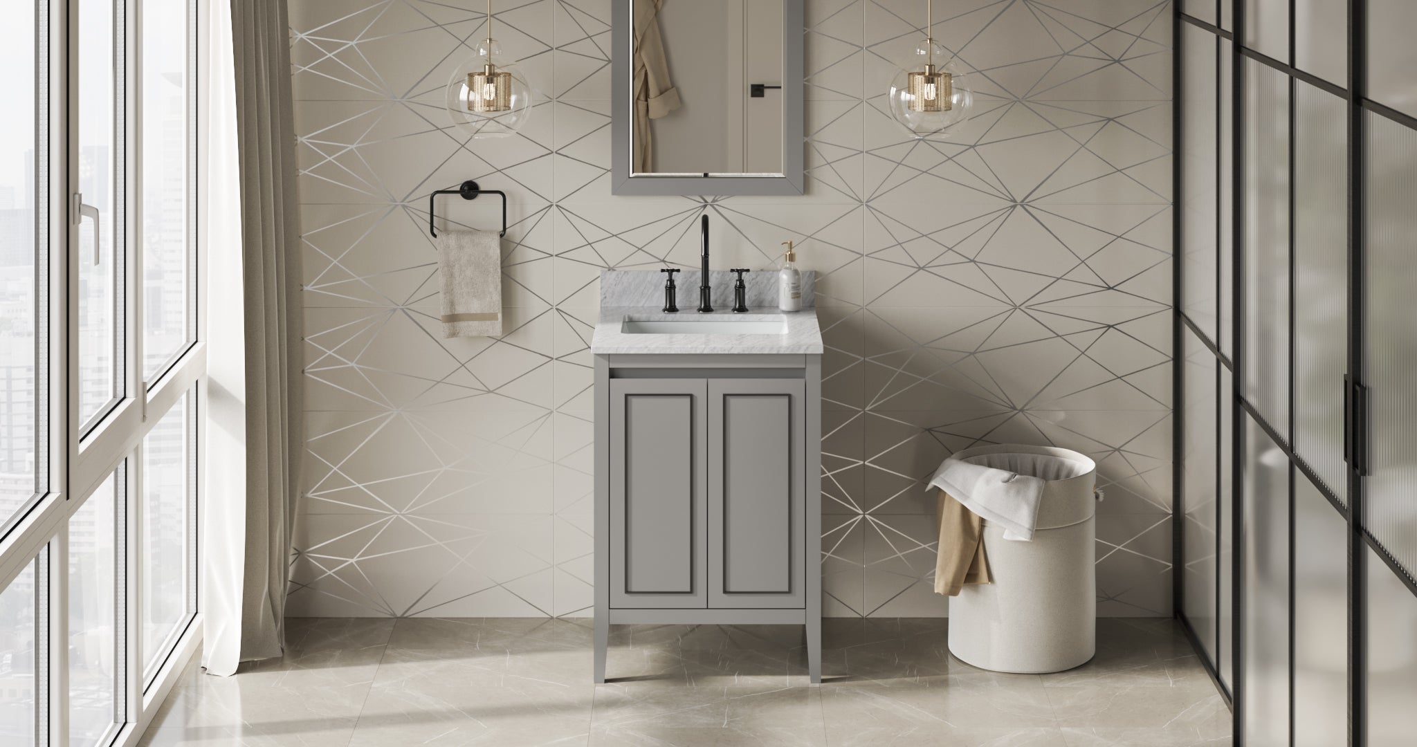 24" Percival Vanity – Grey