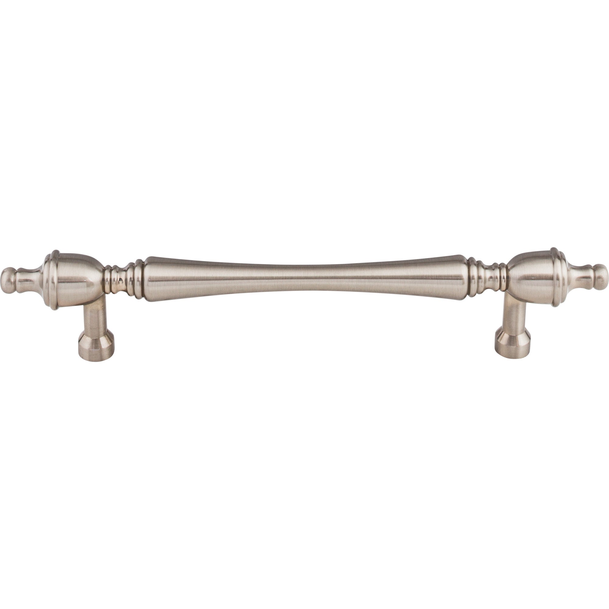 Somerset Finial 7" Center to Center Bar Pull - Brushed Satin Nickel