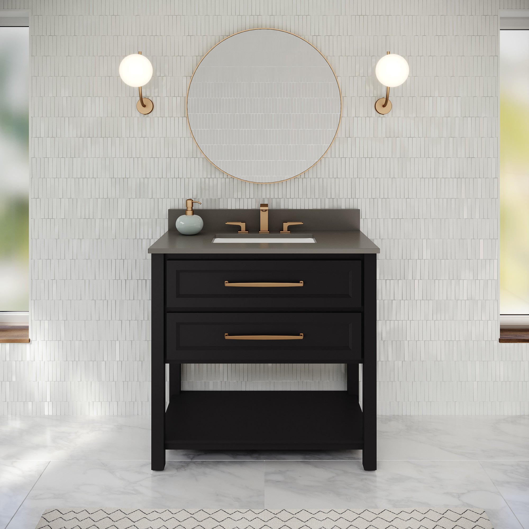 36" Kipling Vanity – Blue Steel
