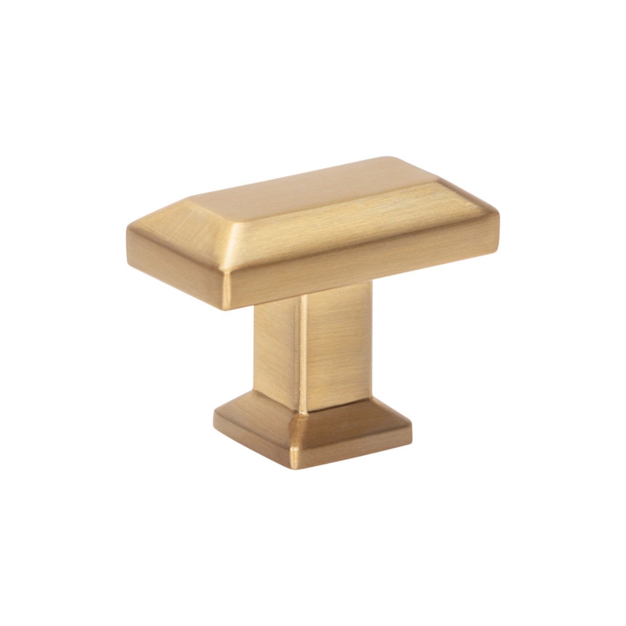 Sweetbriar Lane Rectangle Knob - Warm Brass