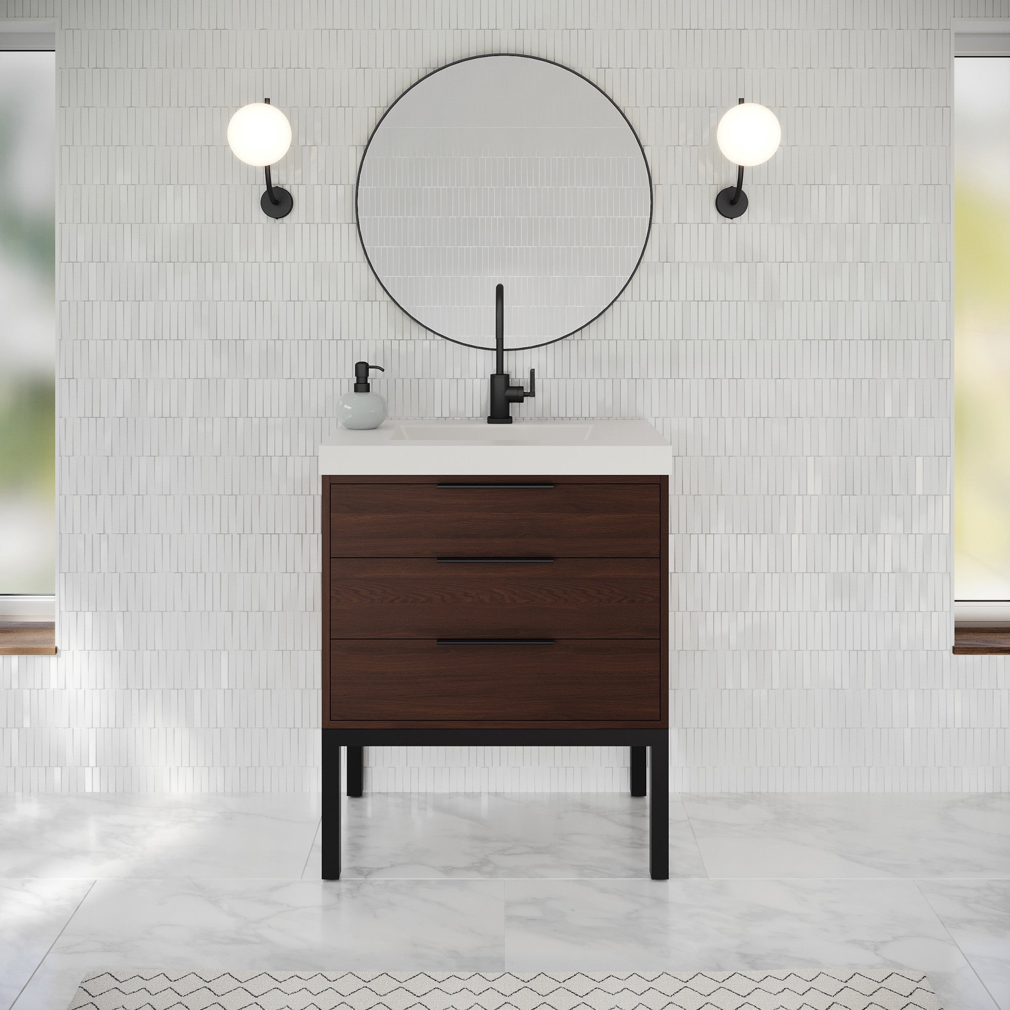 30" Gardner Vanity – Dark Walnut