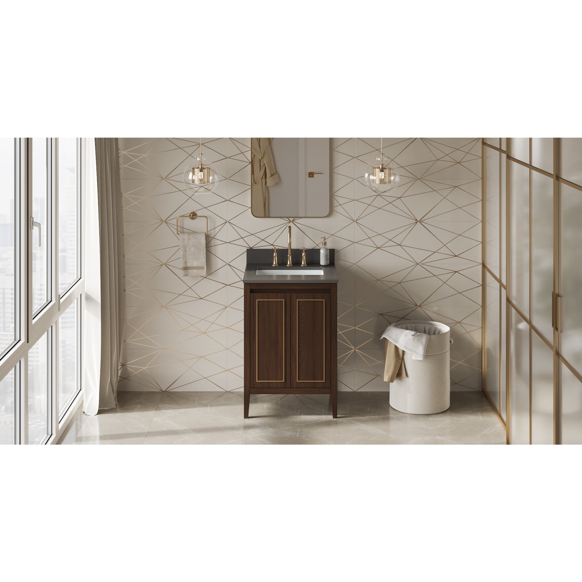 24" Percival Vanity – Dark Walnut