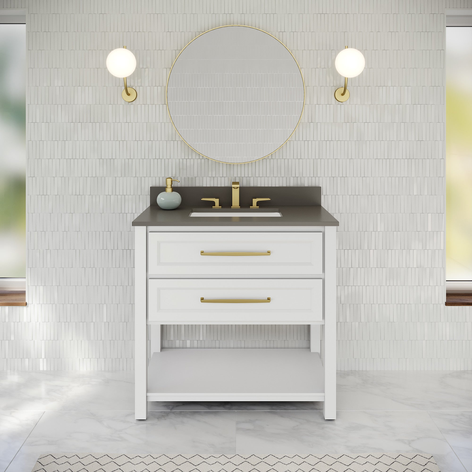 36" Kipling Vanity – White