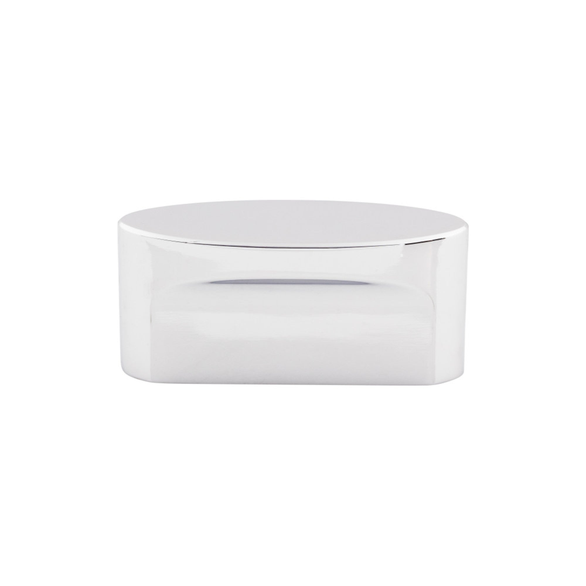 Oval Slot 1 1/2" Center to Center Oval Knob - Polished Chrome