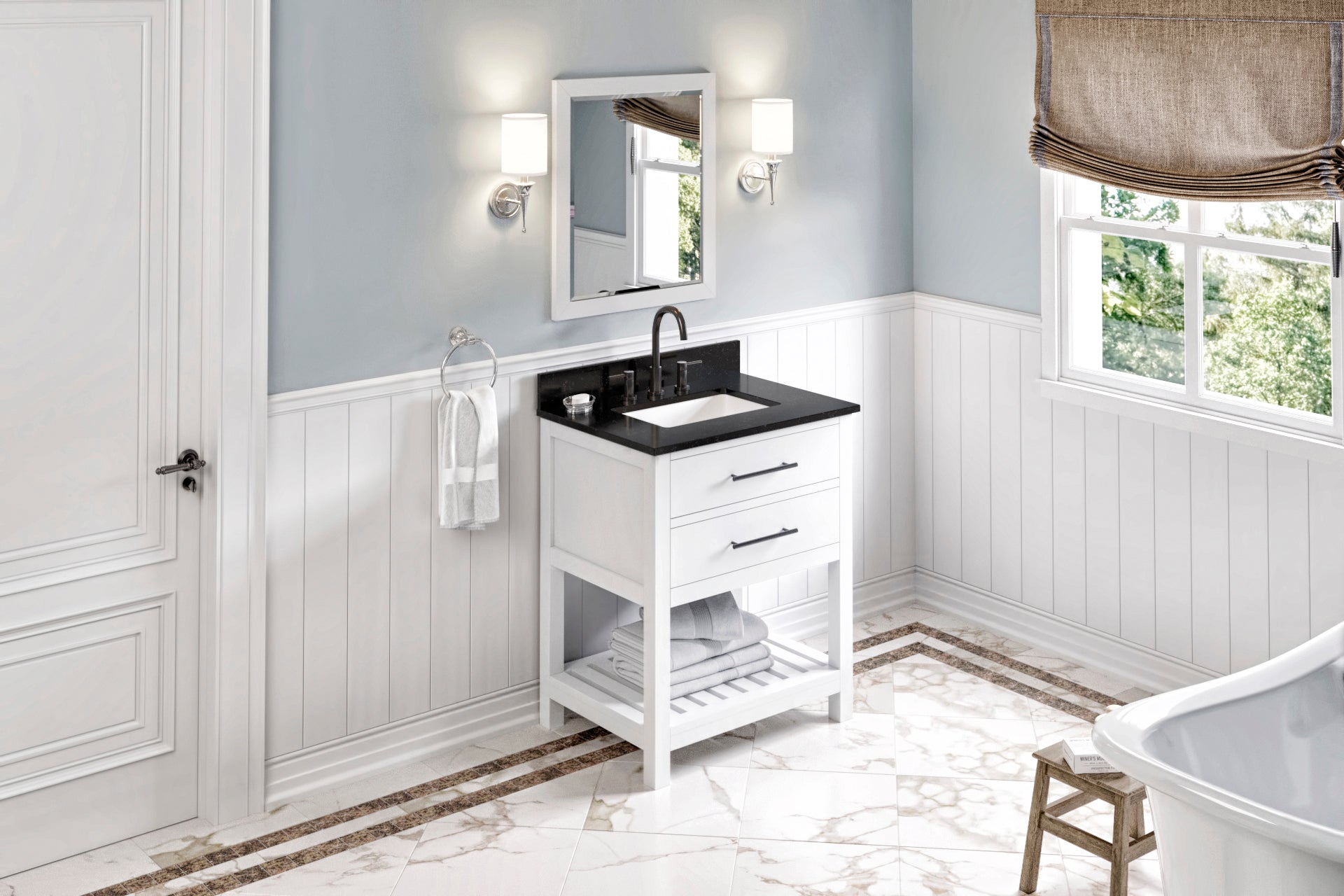 30" Wavecrest Vanity – White