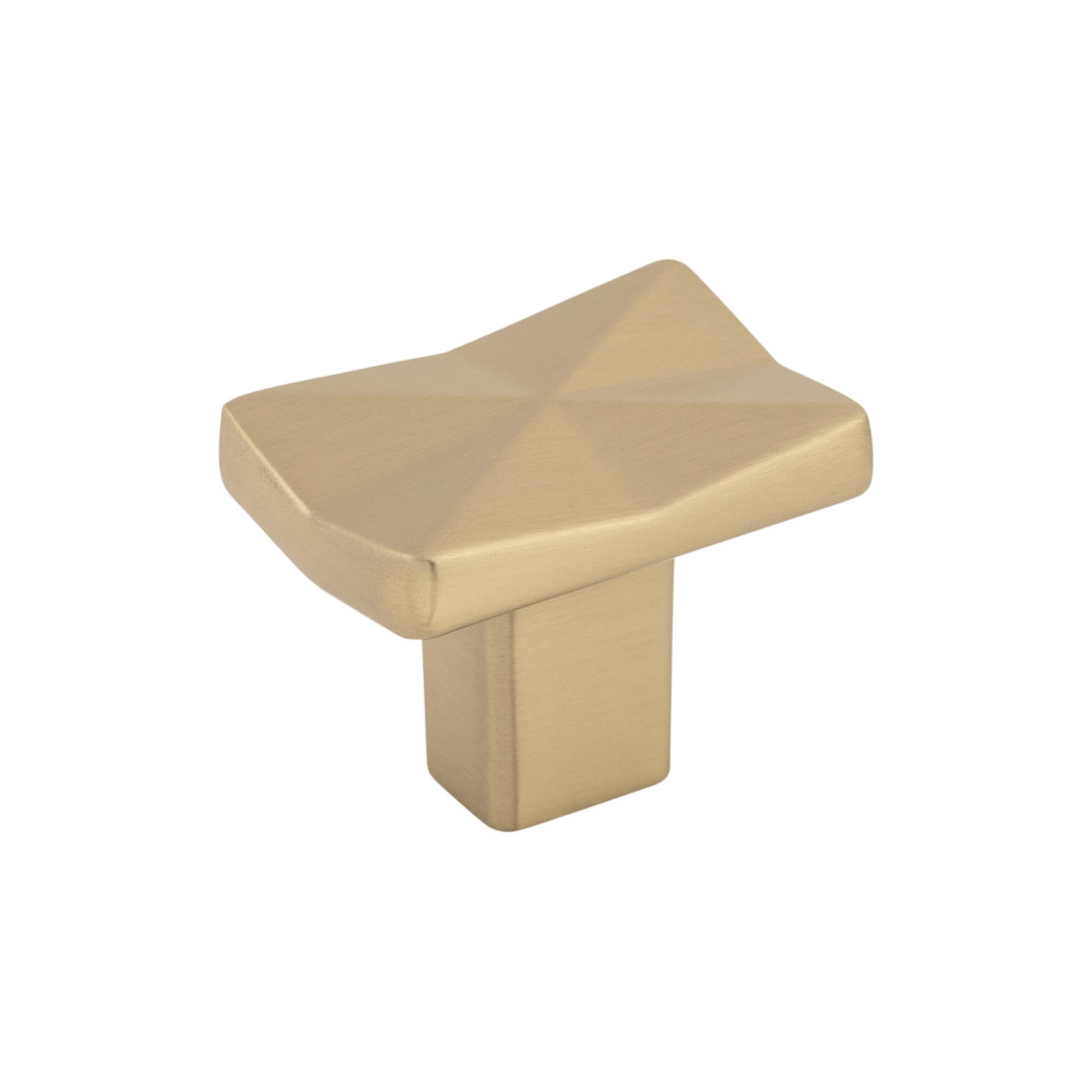 Quilted 1 1/4" Length Rectangle Knob - Honey Bronze