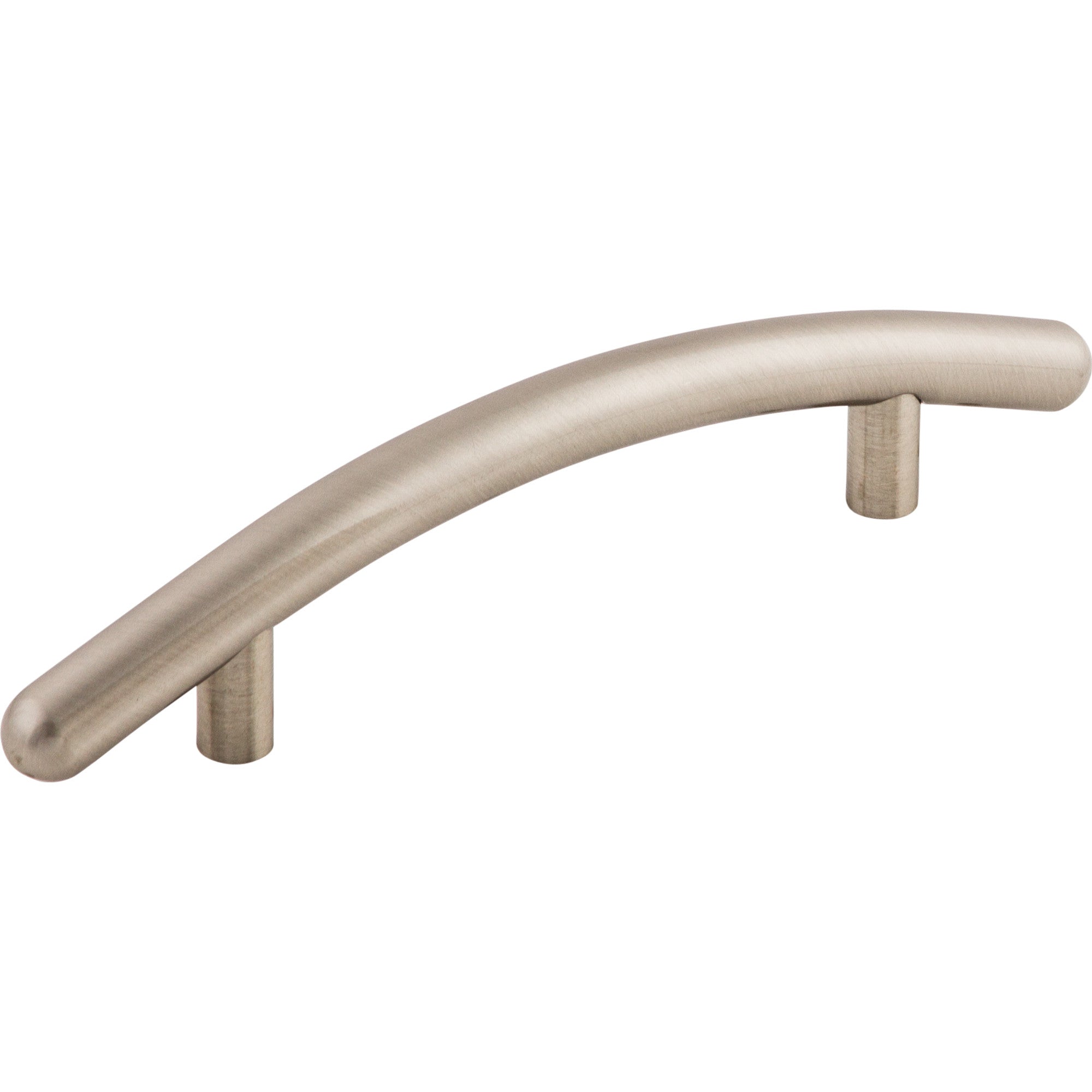 Curved 3 3/4" Center to Center Bar Pull - Brushed Satin Nickel