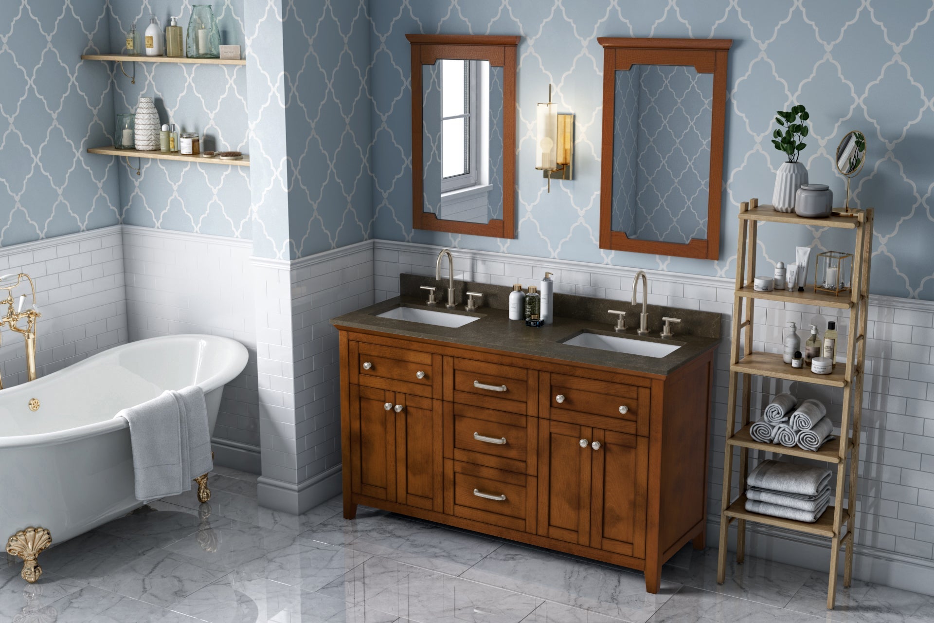 60" Chatham Vanity – Double Bowl – Chocolate