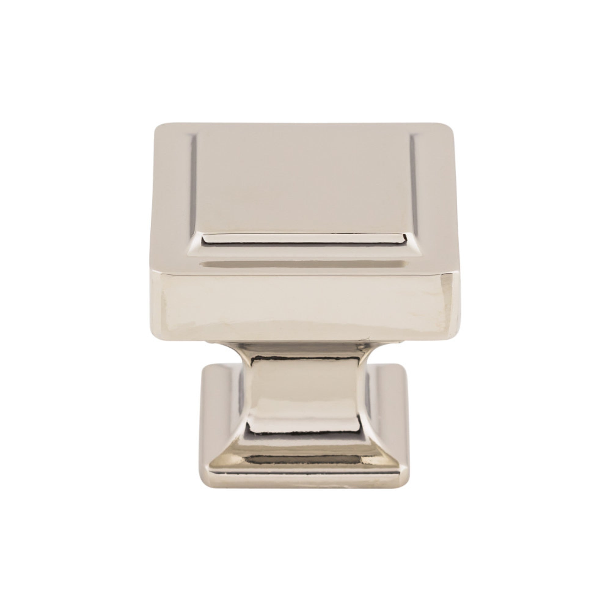 Ascendra 1 1/4" Length Square Knob - Polished Nickel