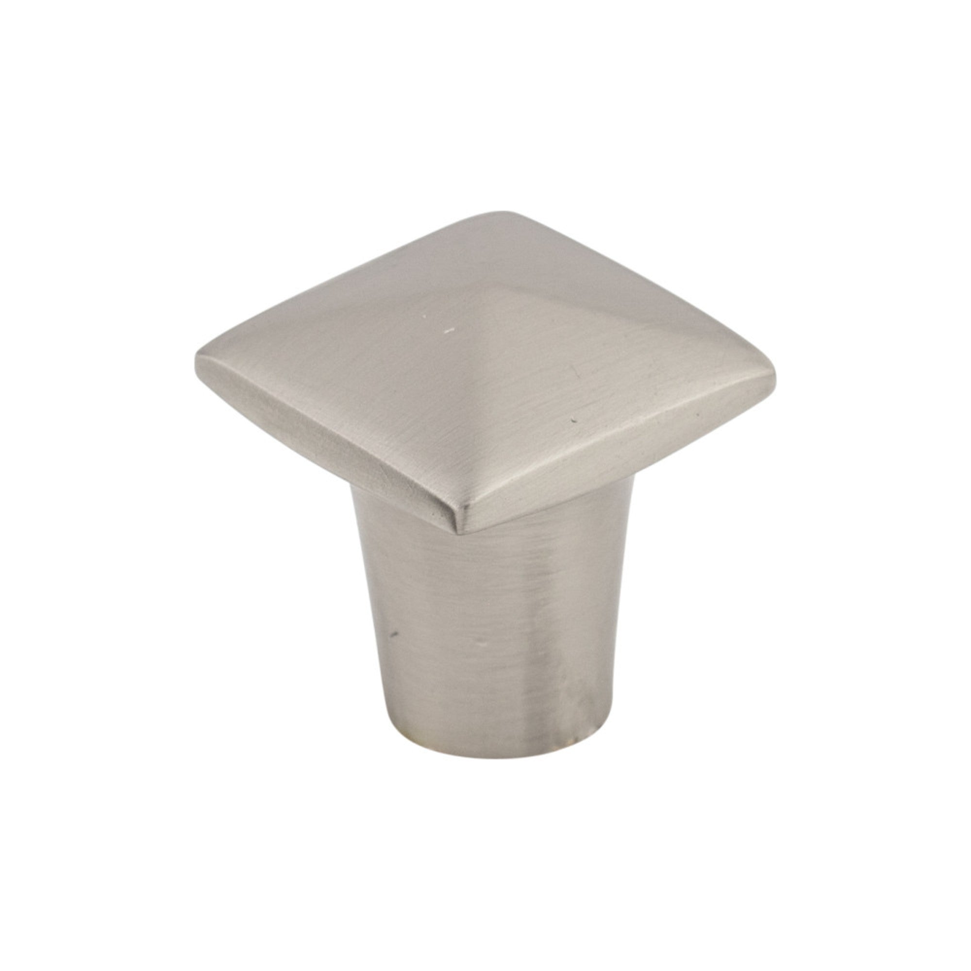 Aspen II 7/8" Length Square Knob - Brushed Satin Nickel