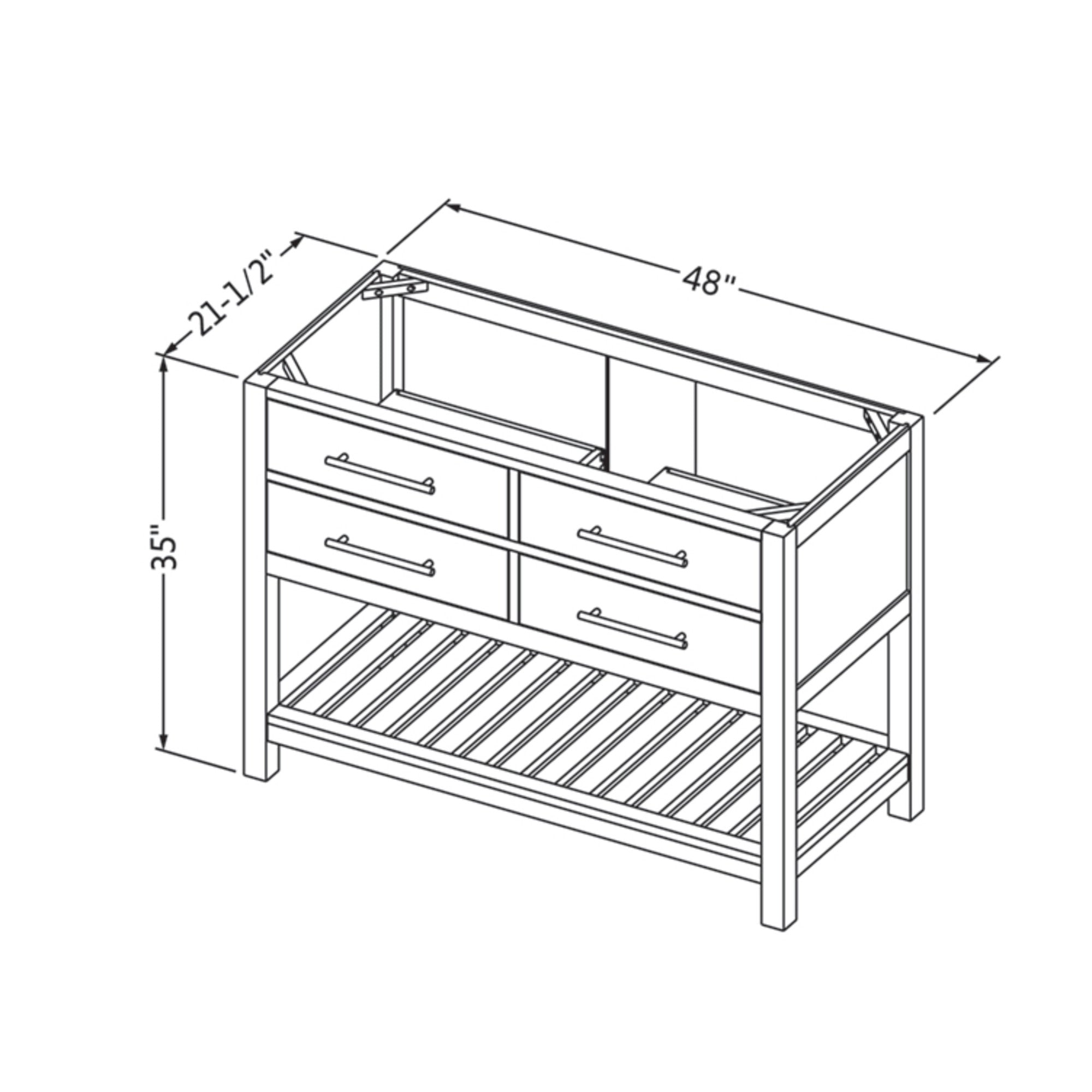 48" Wavecrest Vanity – Hale Blue