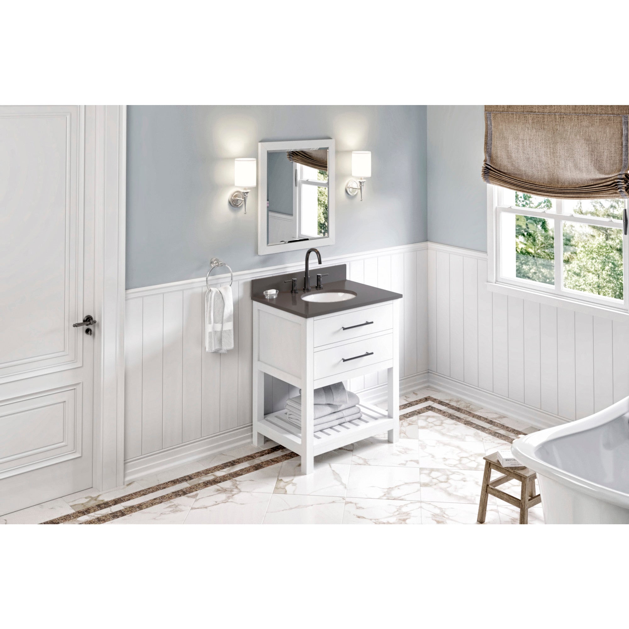 30" Wavecrest Vanity – White