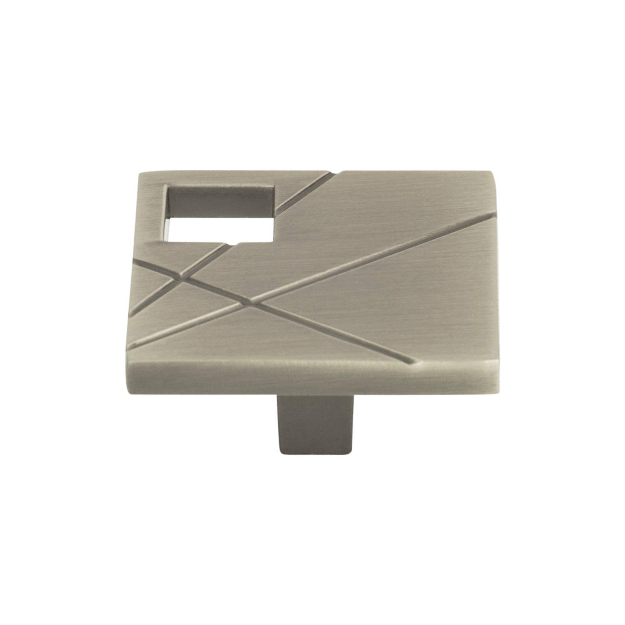 Modernist Right Square Knob - Brushed Nickel