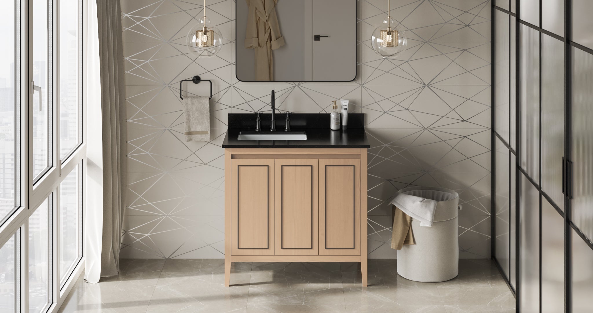 36" Percival Vanity – Natural Oak