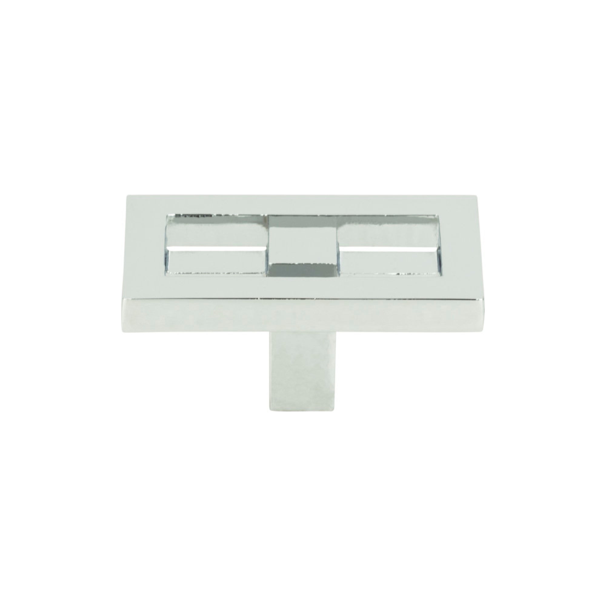 Nobu Rectangle Knob - Polished Chrome