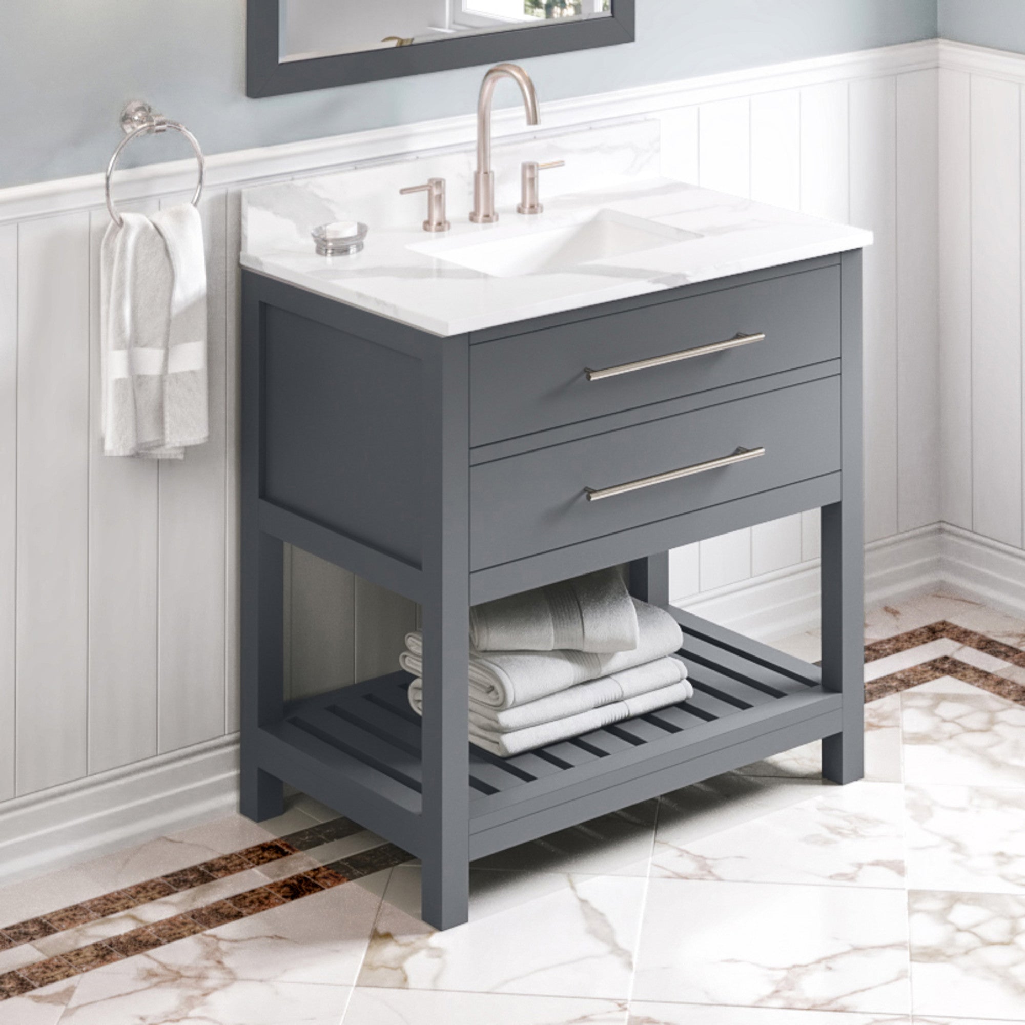 36" Wavecrest Vanity – Grey