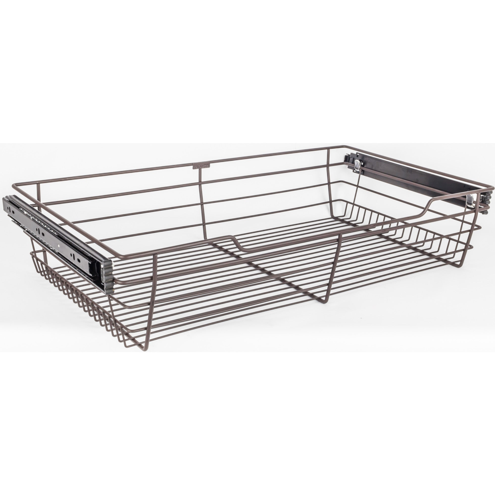 Dark Bronze Closet Pullout Basket with Slides 14"D x 29"W x 6"H