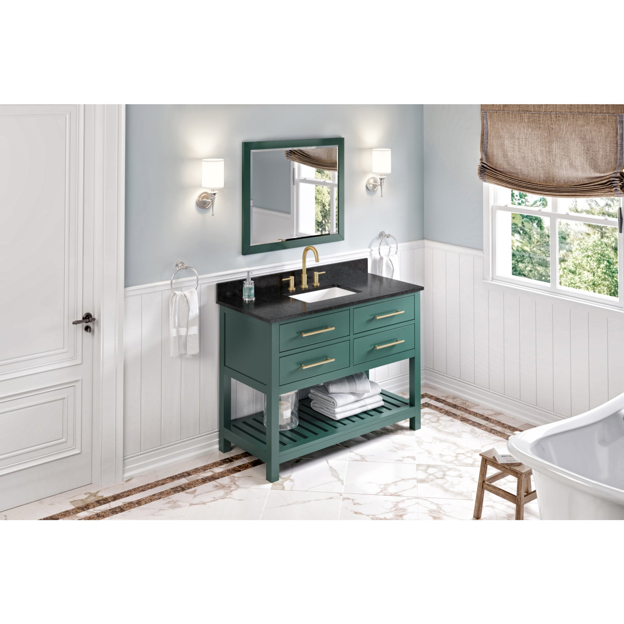48" Wavecrest Vanity – Forest Green