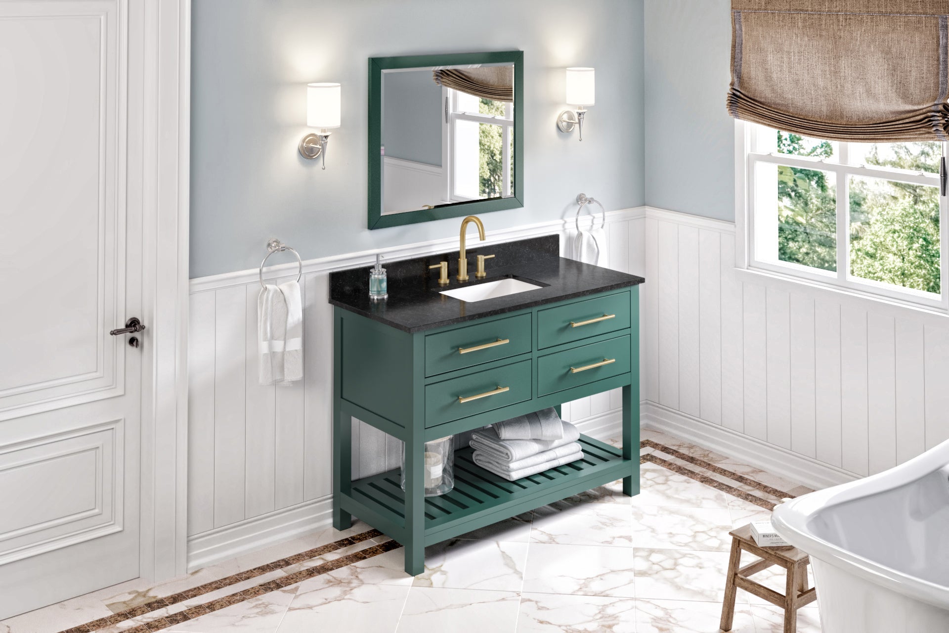 48" Wavecrest Vanity – Forest Green