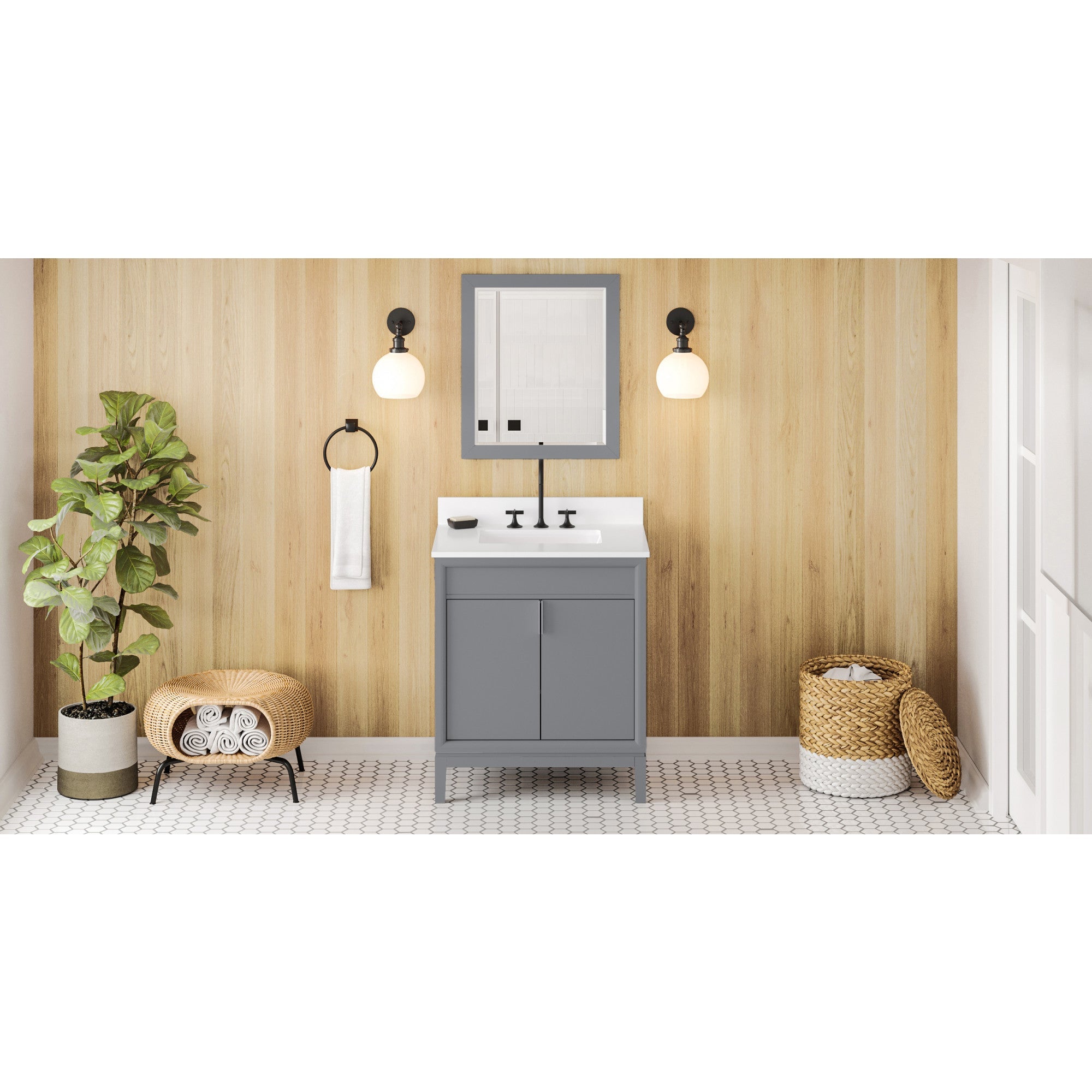 30" Theodora Vanity – Grey