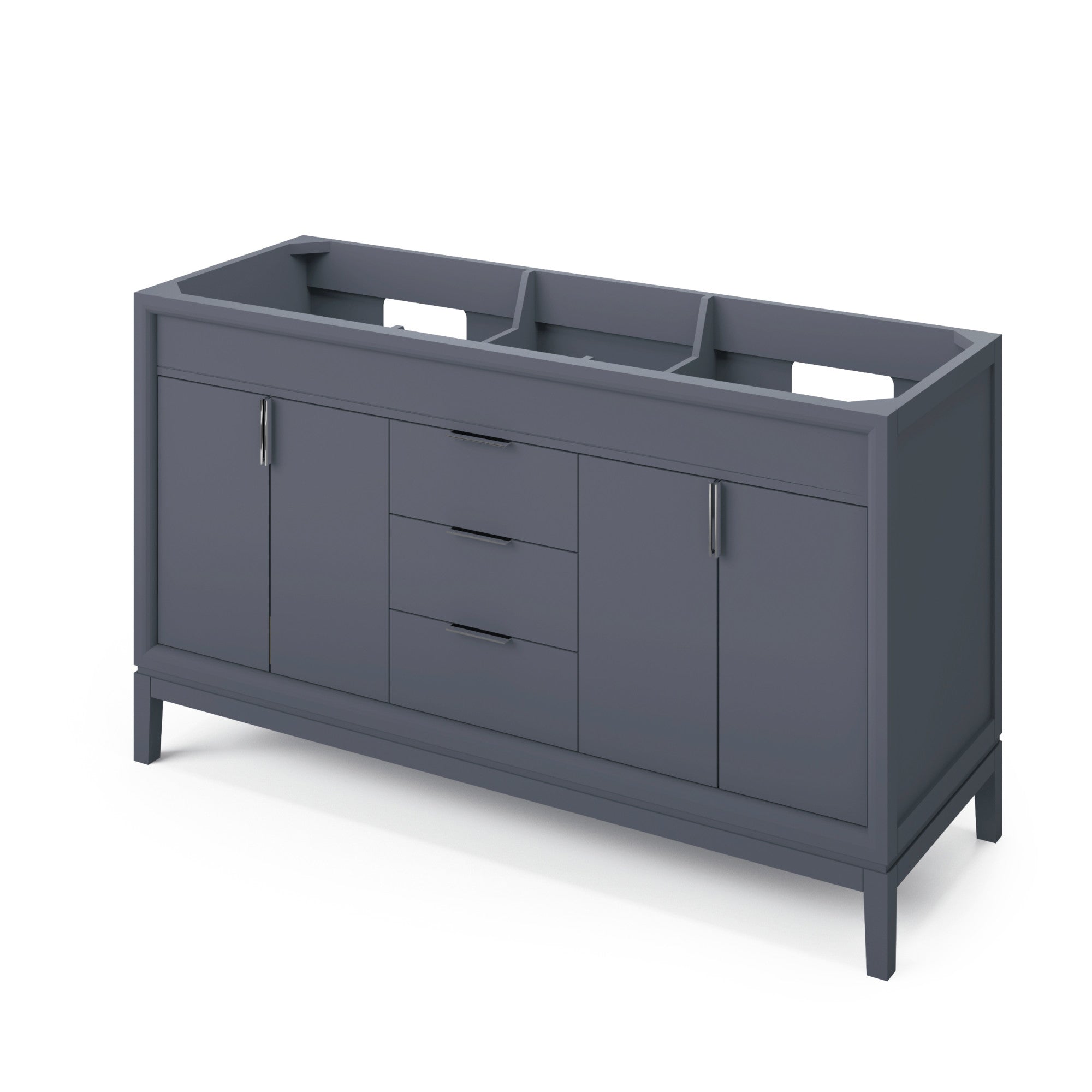 60" Theodora Vanity – Double Bowl – Blue Steel