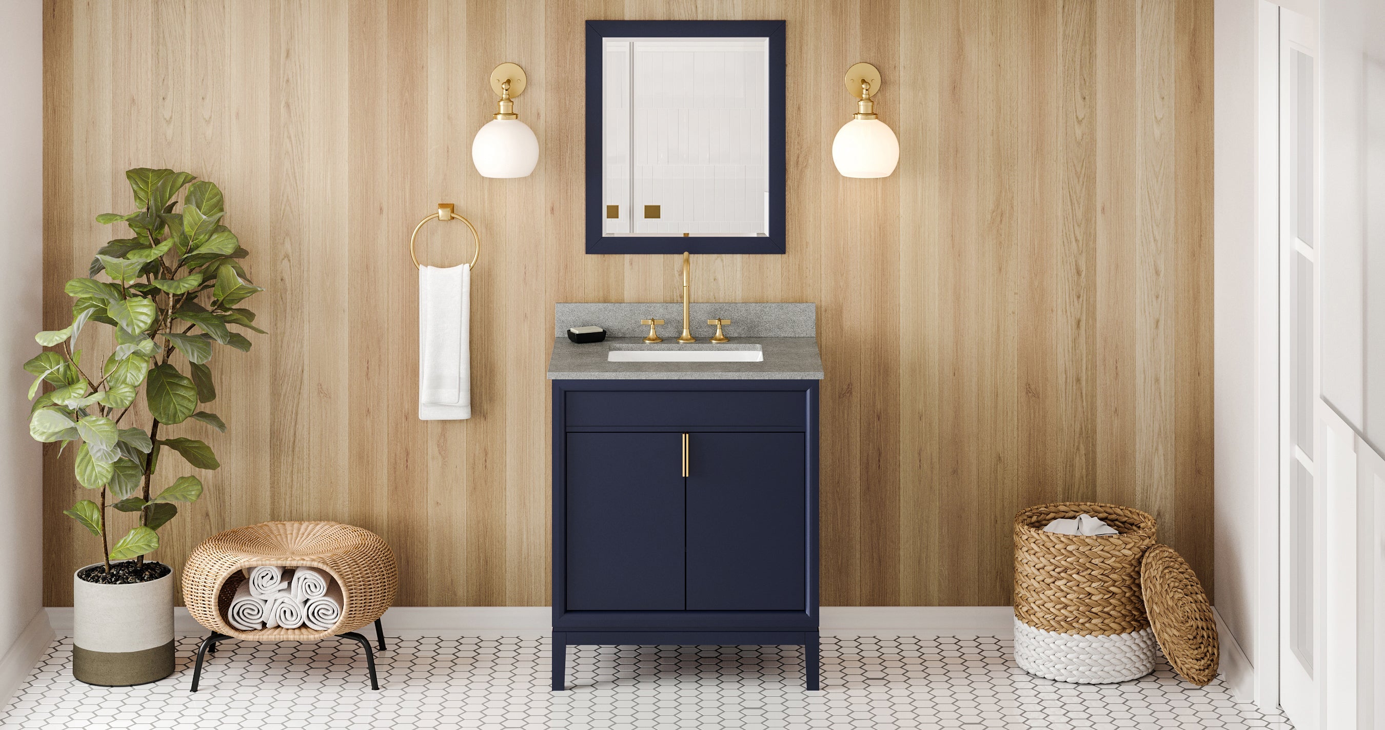 30" Theodora Vanity – Hale Blue