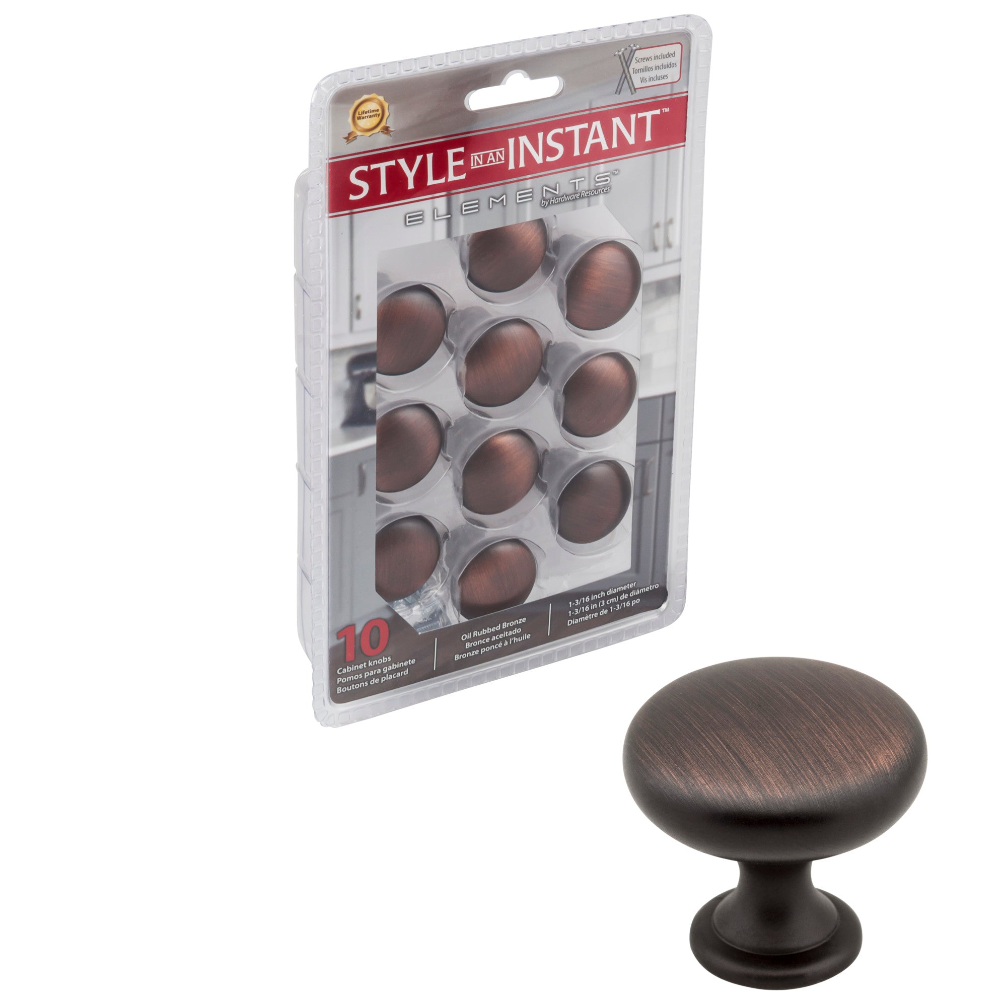 Retail Pack Hardware 1-3/16" Diameter Mushroom Knob