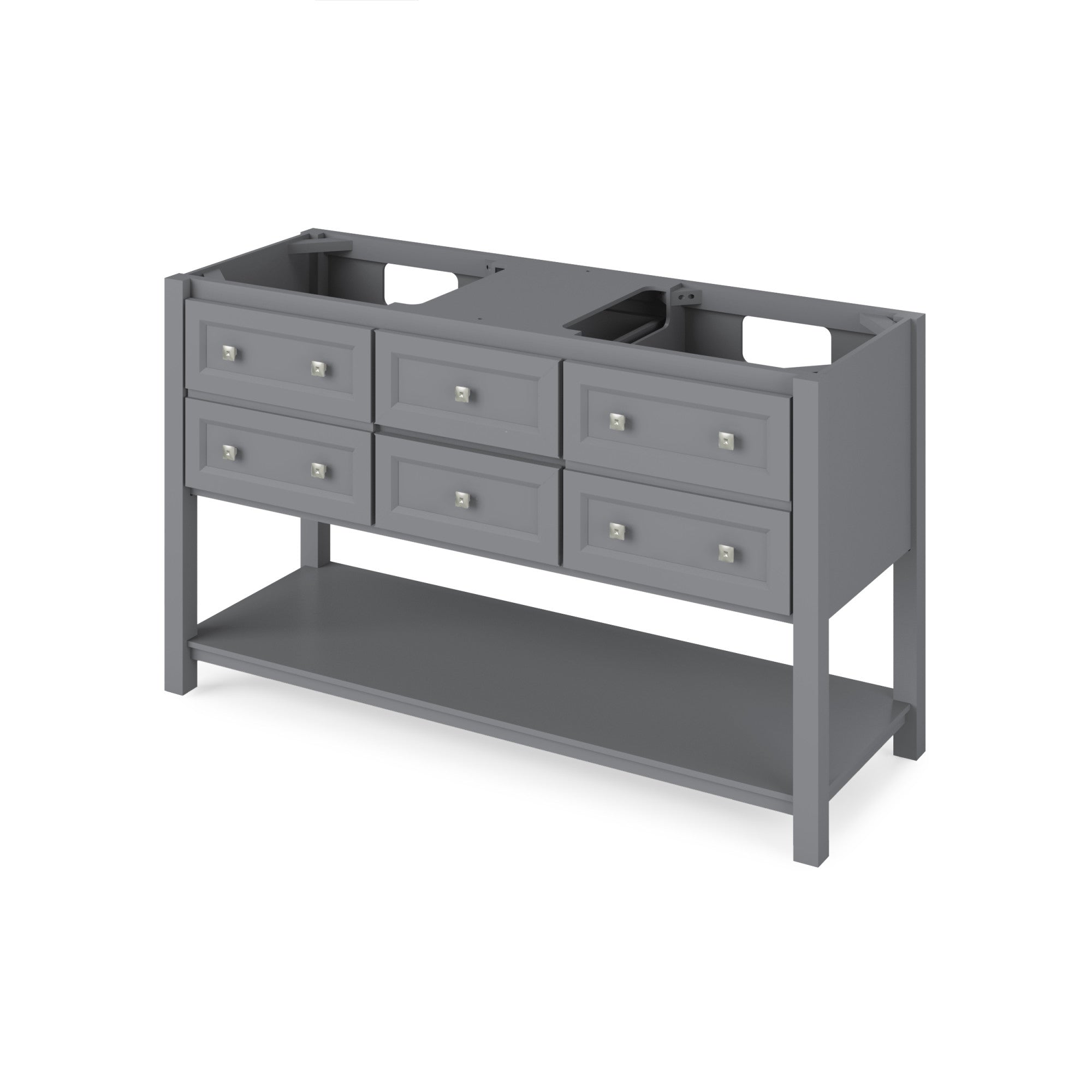 60" Adler Vanity – Double Bowl – Grey