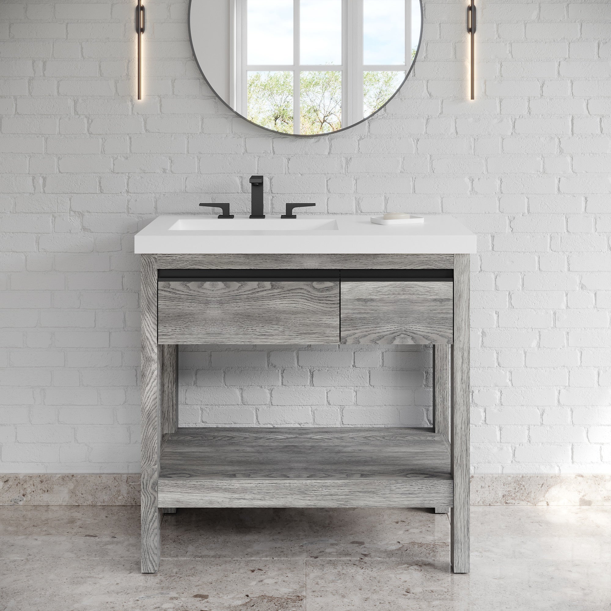 36" Jubilee Vanity – Weathered Grey