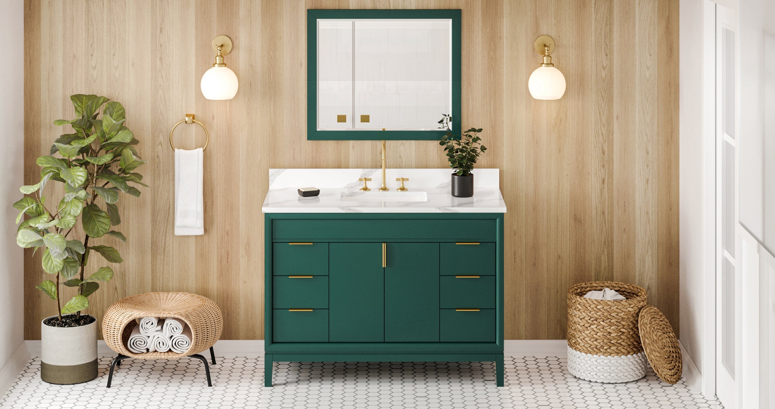 48" Theodora Vanity – Forest Green