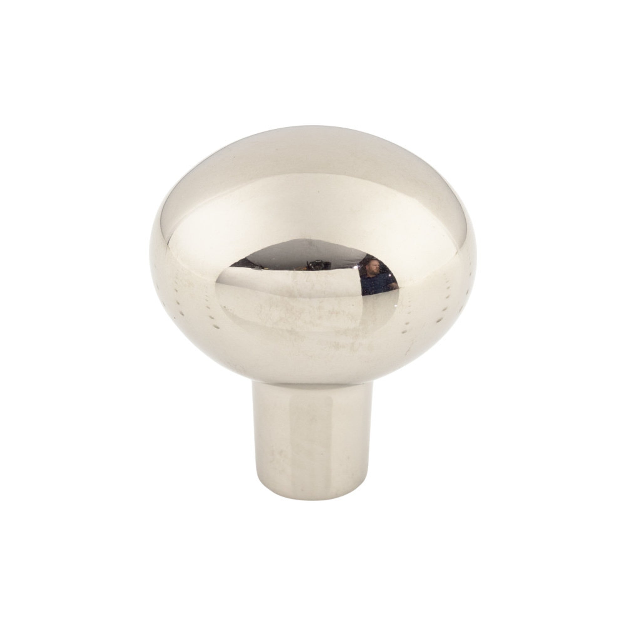 Aspen II Large Egg 1 7/16" Length Oval Knob - Polished Nickel