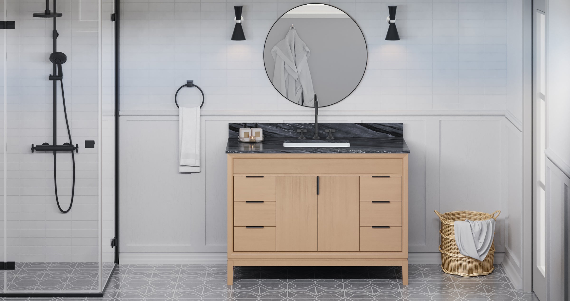 48" Theodora Vanity – Natural Oak