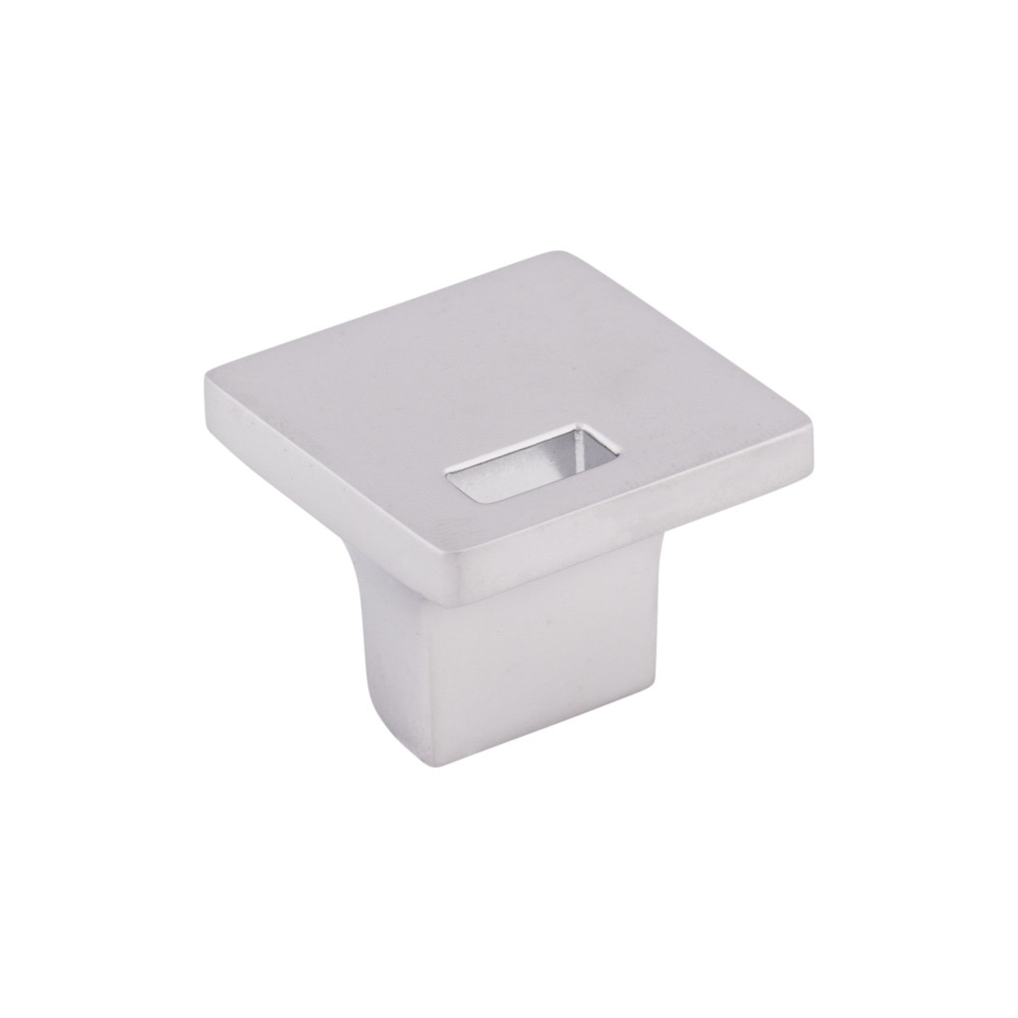 Modern Metro Slot 1 1/4" Length Square Knob - Aluminum