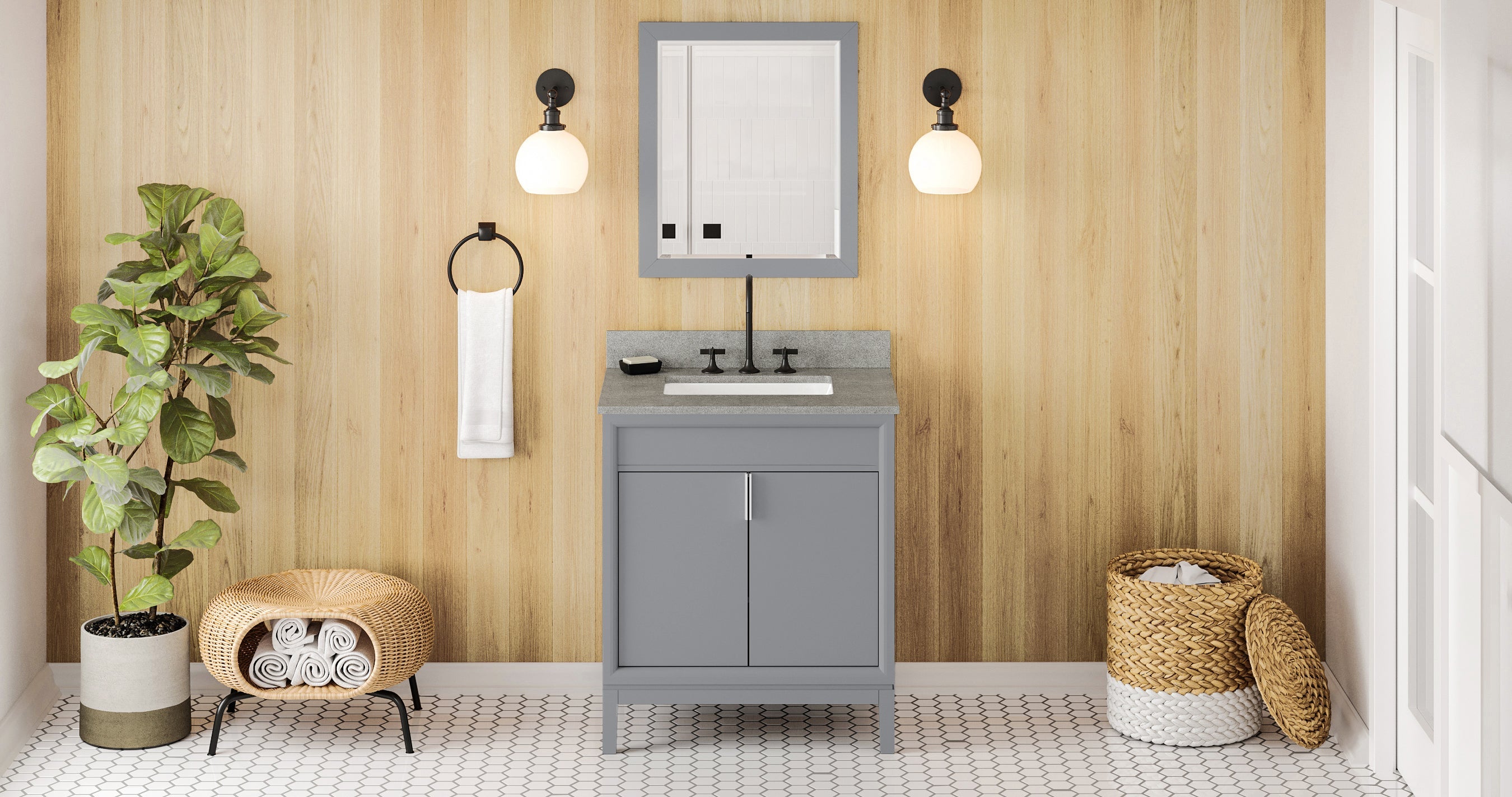30" Theodora Vanity – Grey