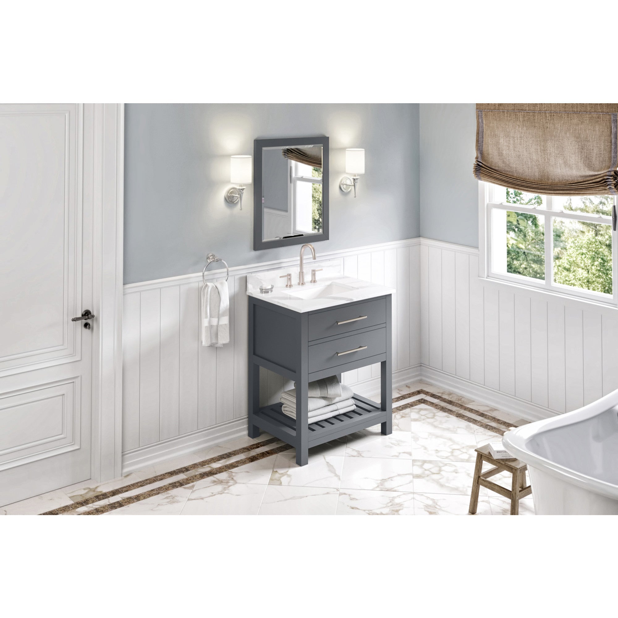 30" Wavecrest Vanity – Grey