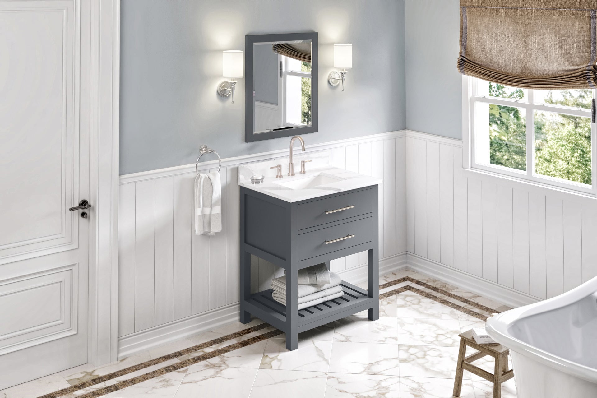 30" Wavecrest Vanity – Grey