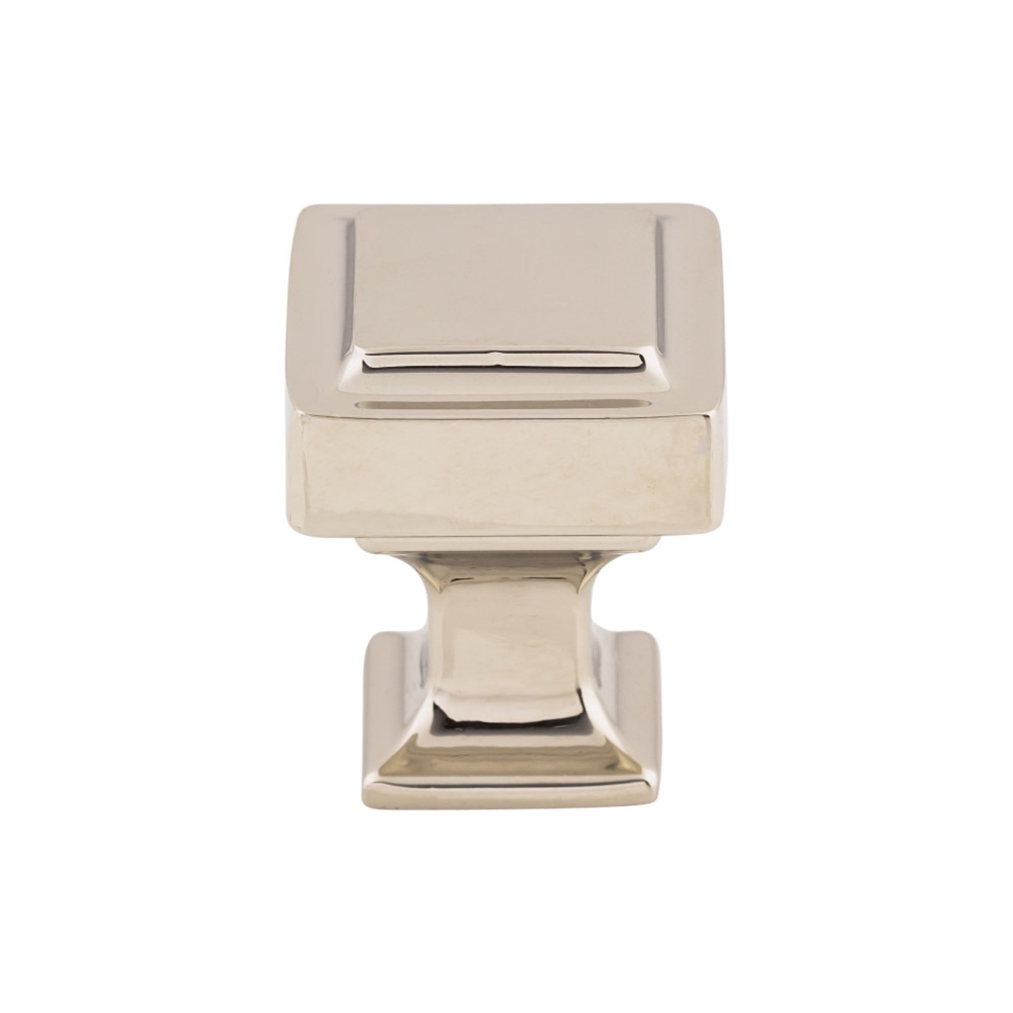 Ascendra 1" Length Square Knob - Polished Nickel