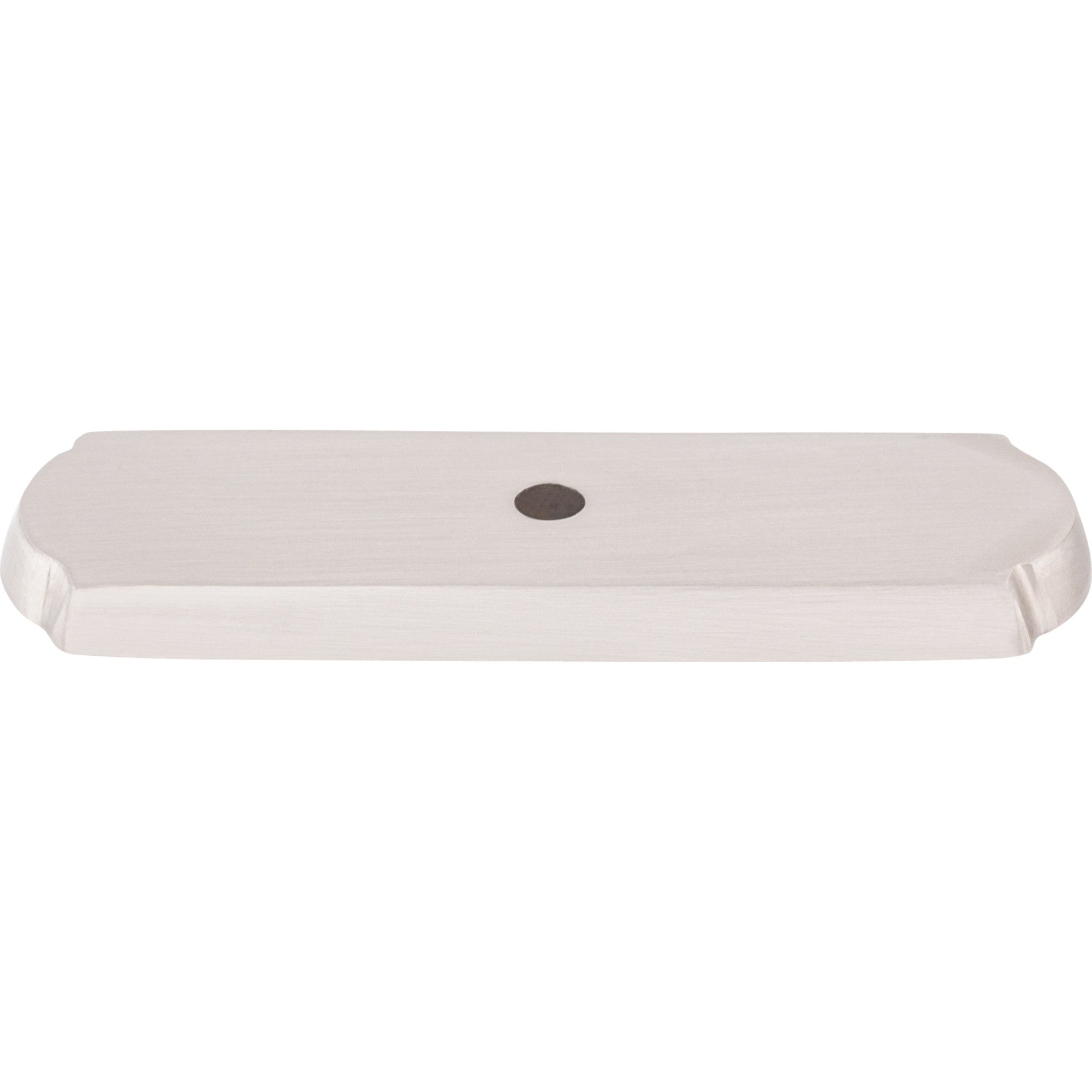 Aspen II Rectangle Knob Backplate - Brushed Satin Nickel