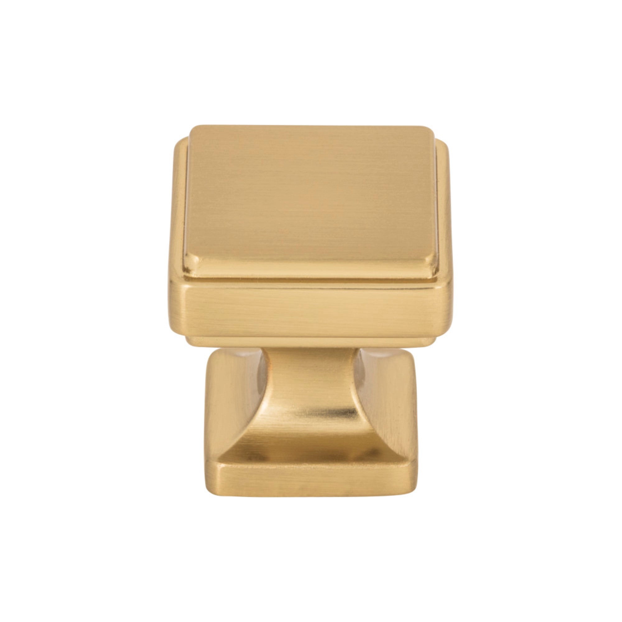 Kate Square Knob - Warm Brass