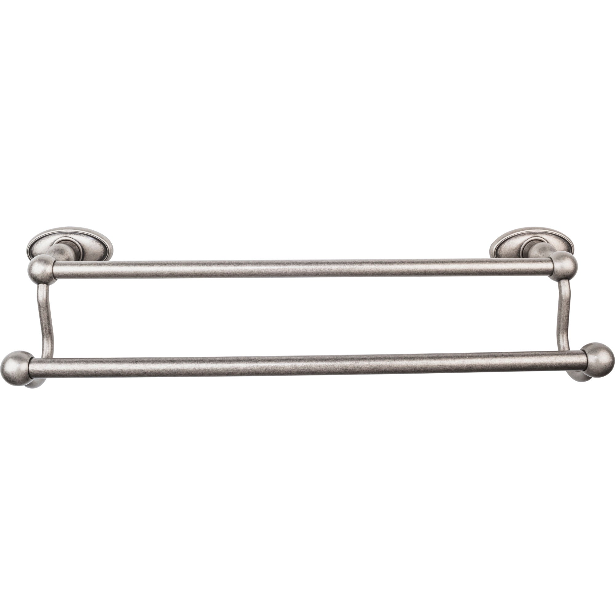 TOP BATH (R) Edwardian Bath Double 20 1/2" Wall Mounted  Towel Bar - Antique Pewter