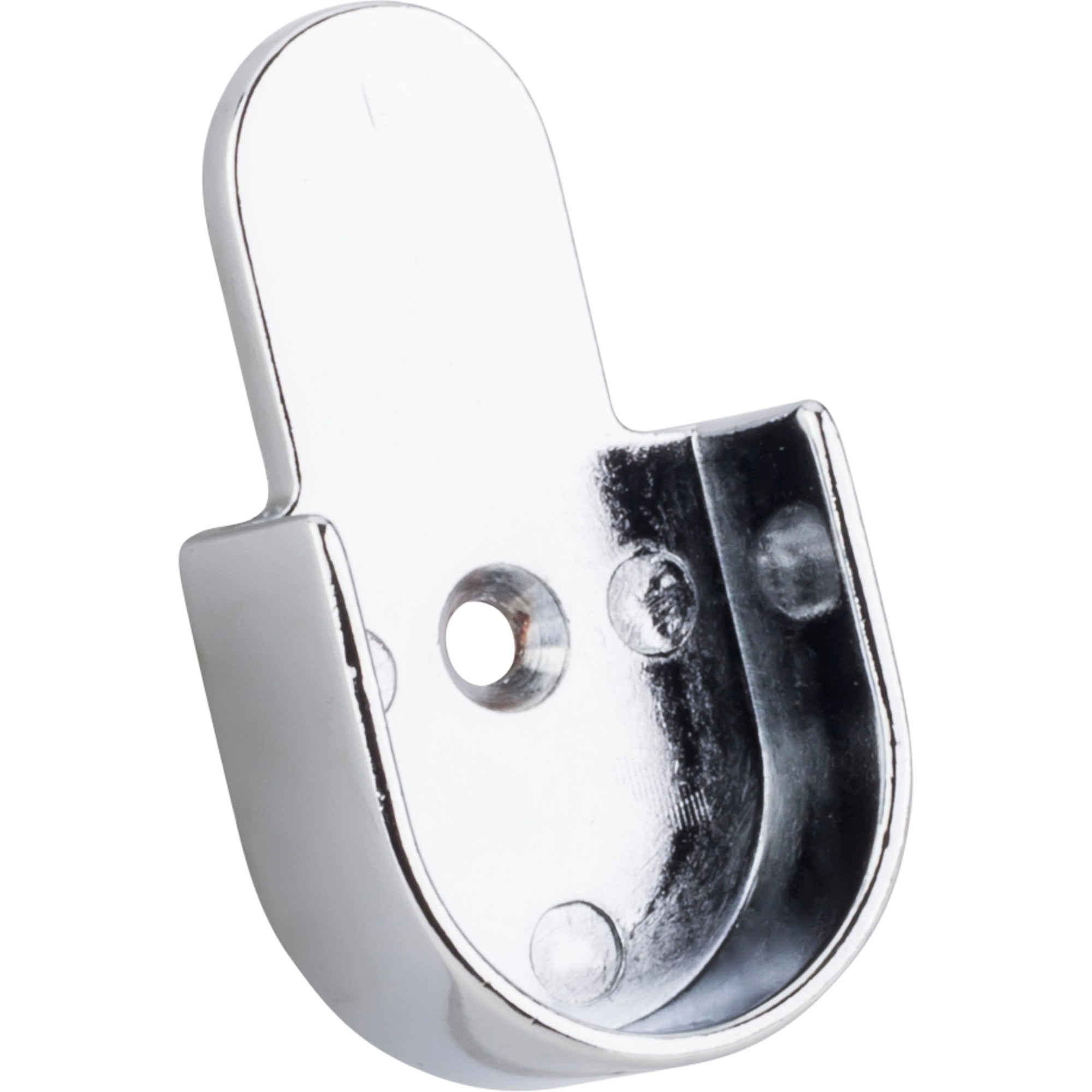 Chrome Open Knock-In Mounting Bracket for 1" and 1-1/16" Round Closet Rods
