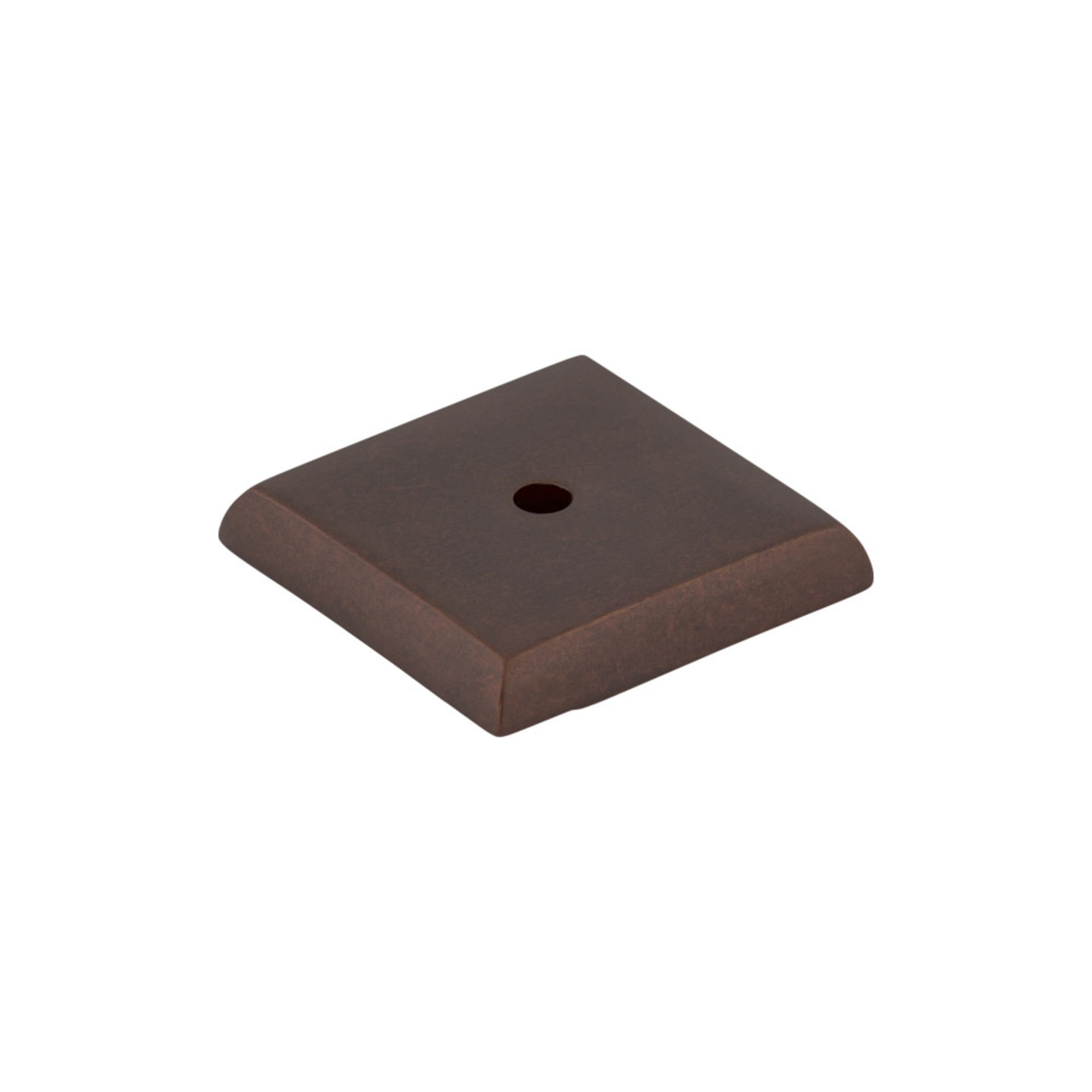 Aspen Square Knob Backplate - Mahogany Bronze