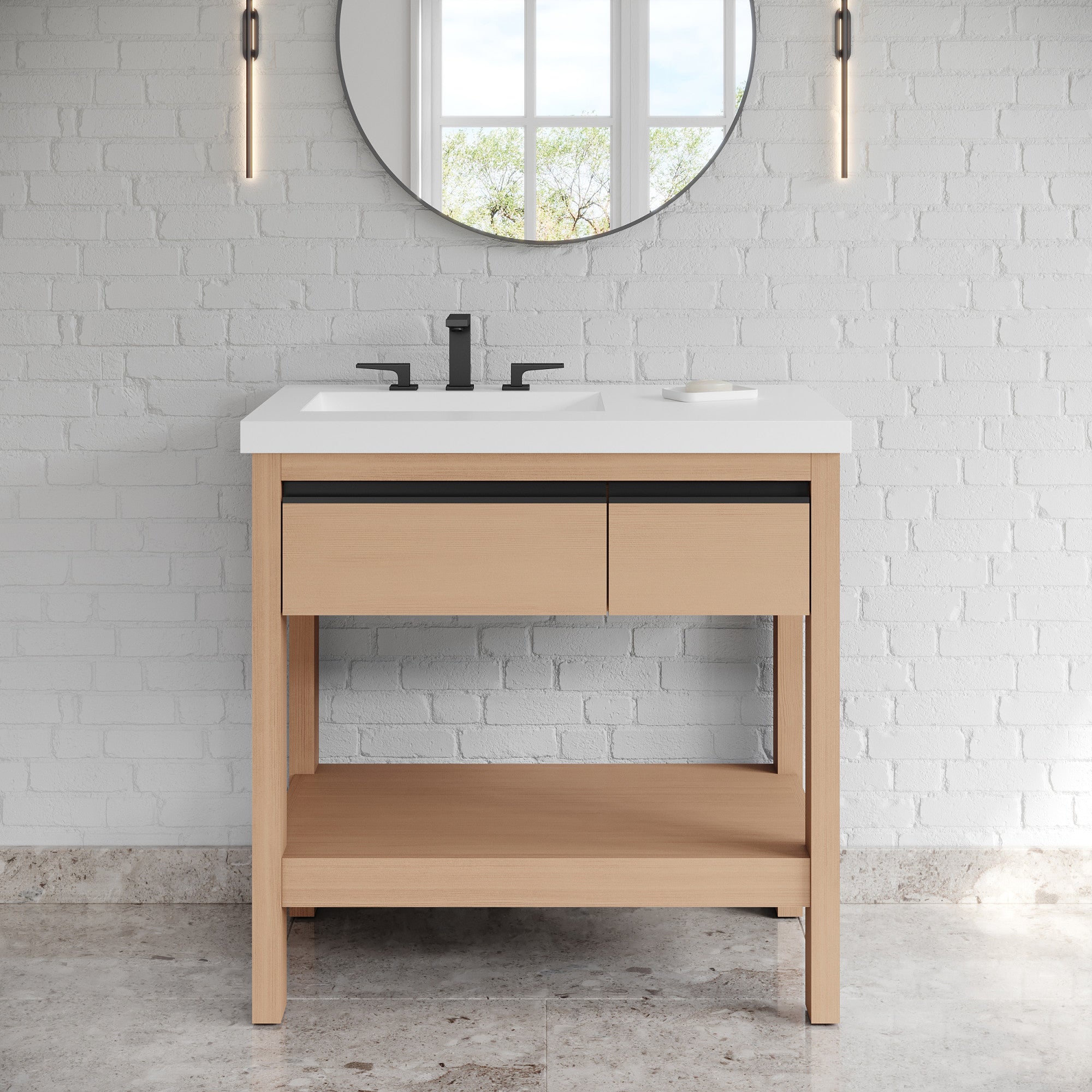 36" Jubilee Vanity – Natural Oak