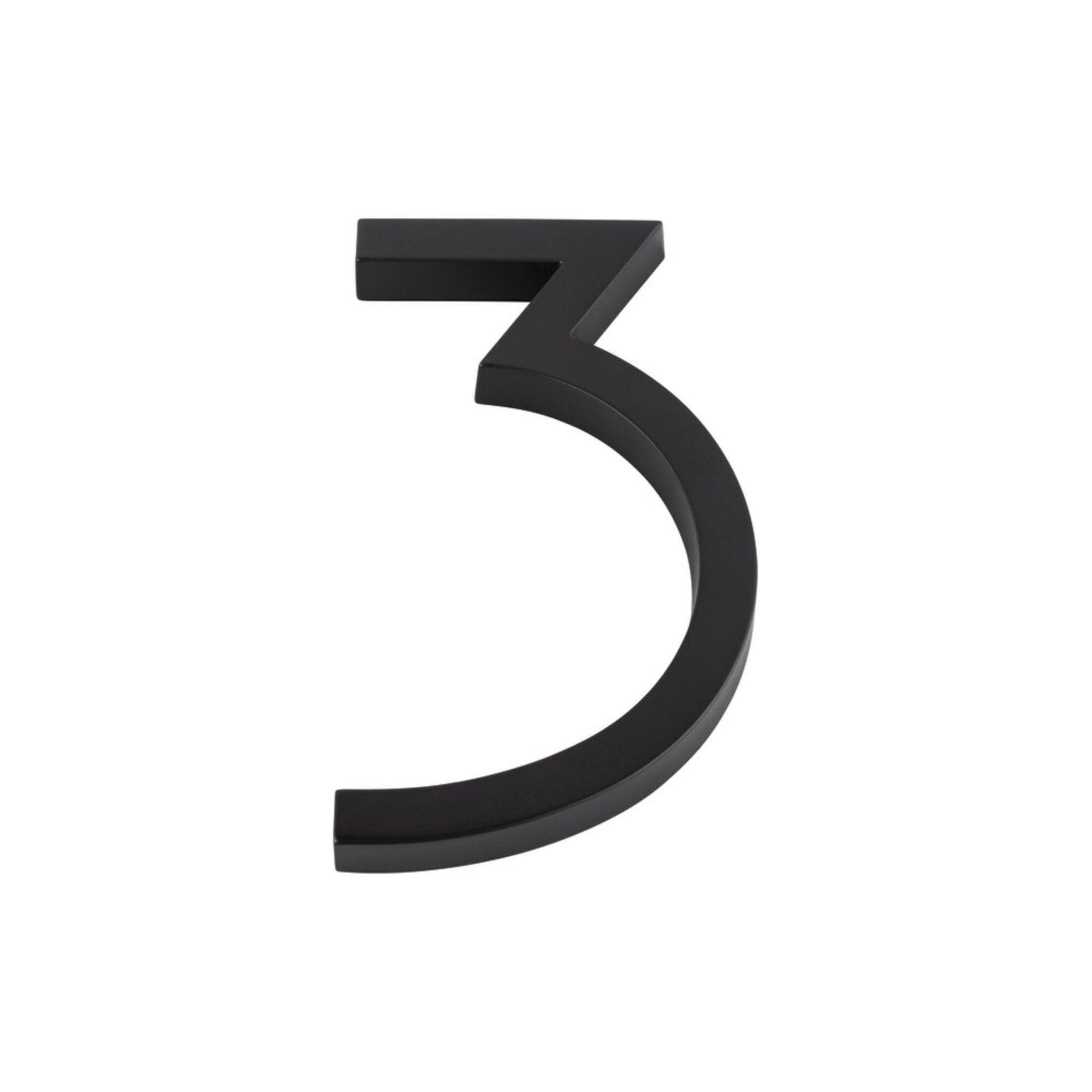 Modern Avalon 6" H  House Number - Matte Black