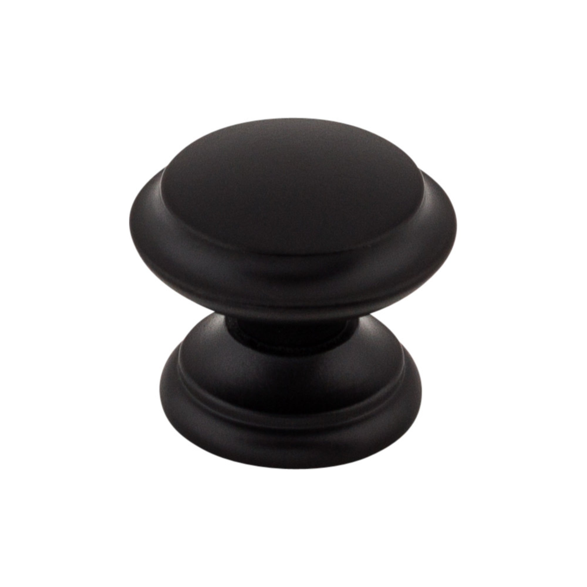 Flat Top Round Knob - Flat Black