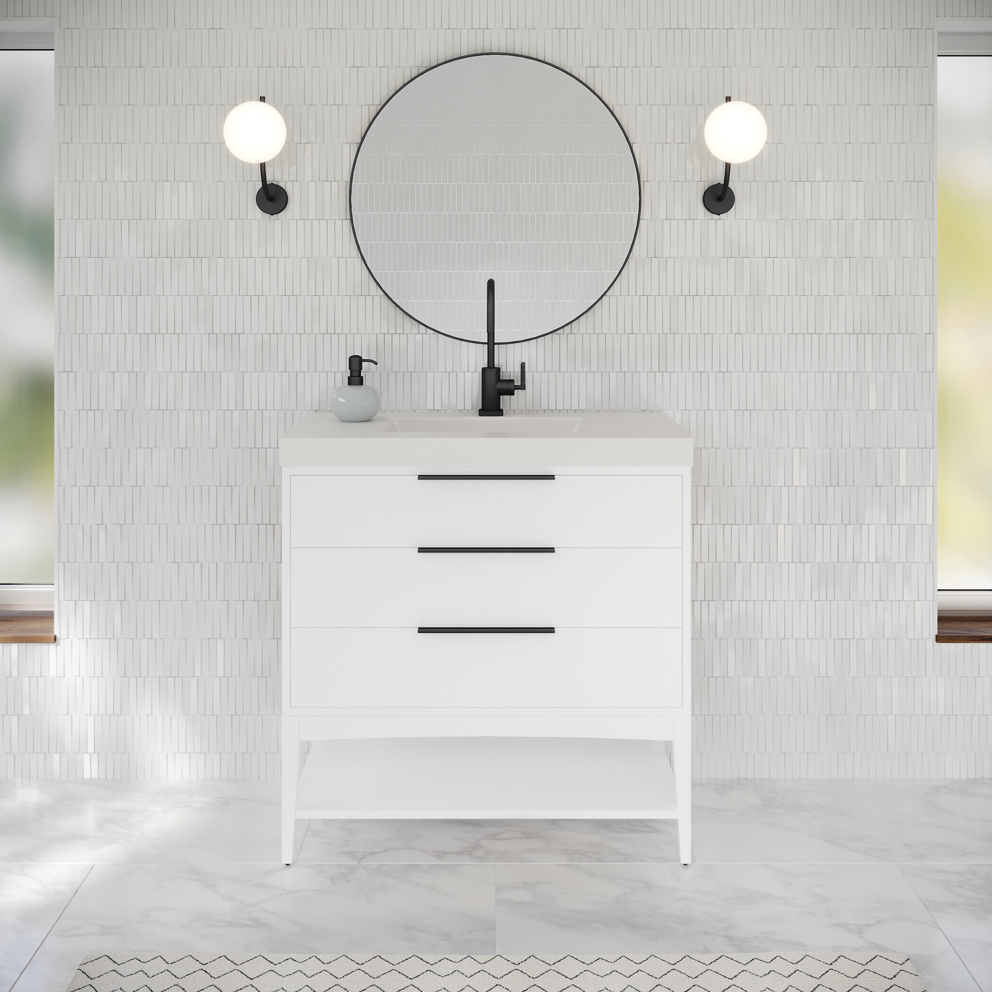 36" Gardner Vanity – White