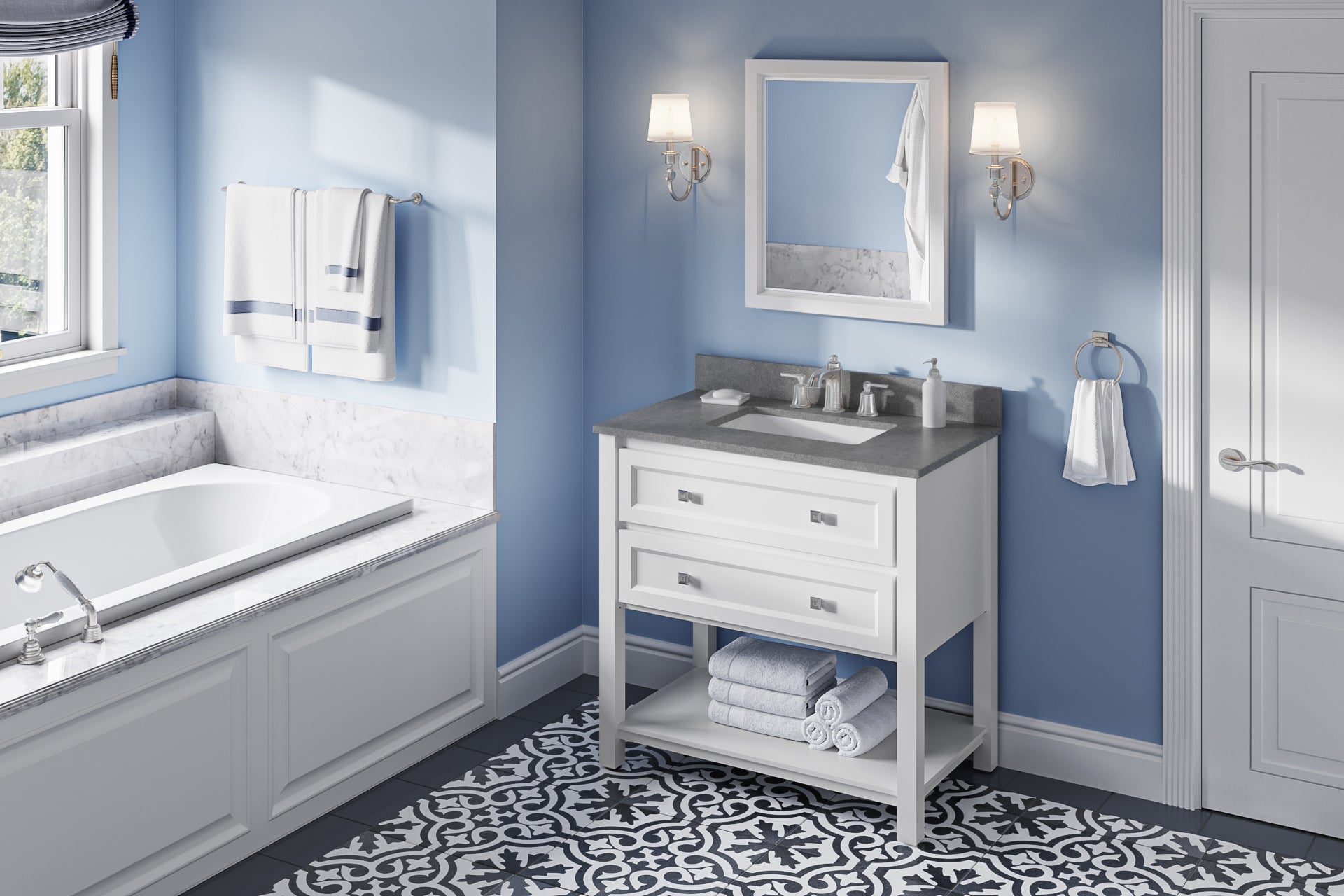 36" Adler Vanity – White