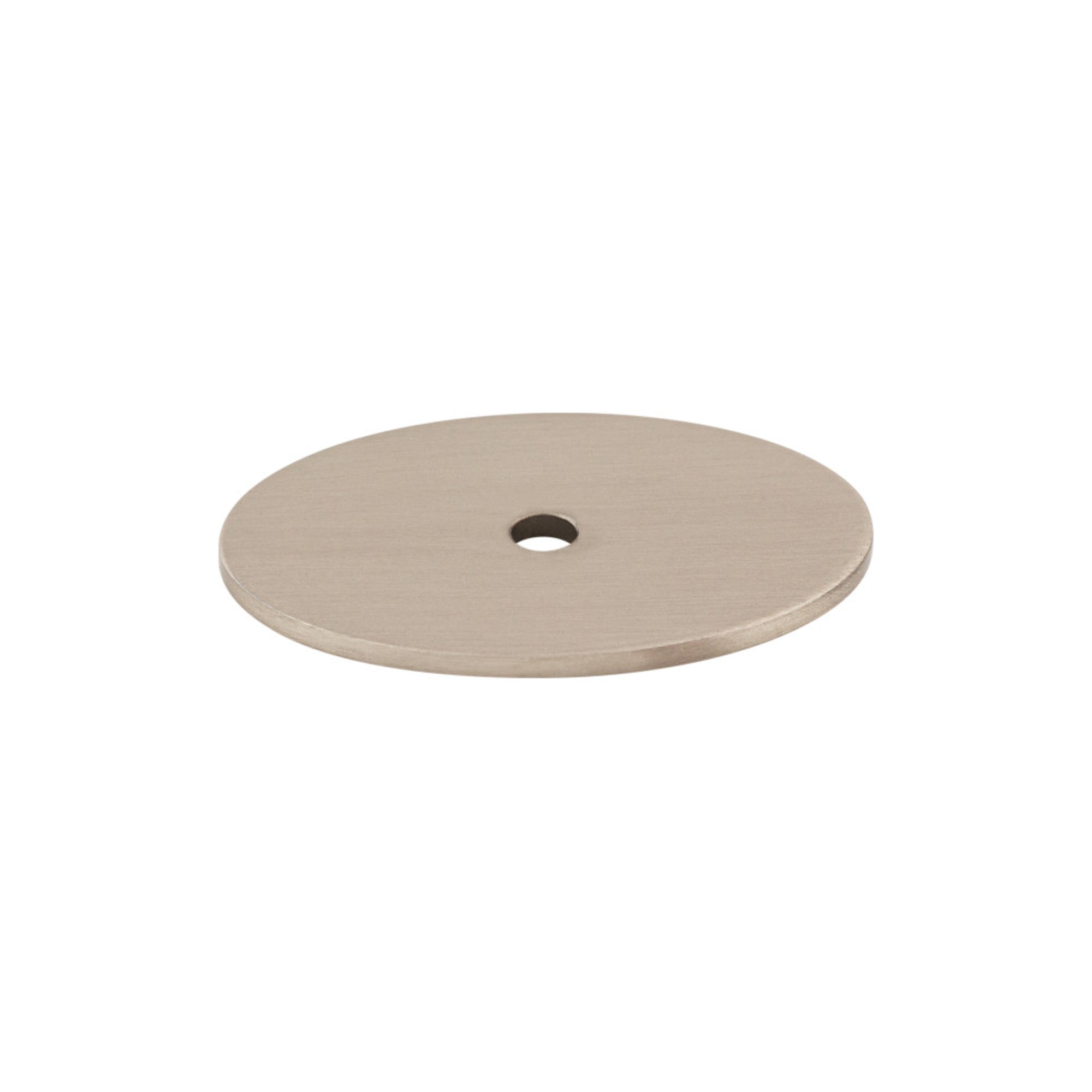 Oval Knob Backplate - Brushed Satin Nickel