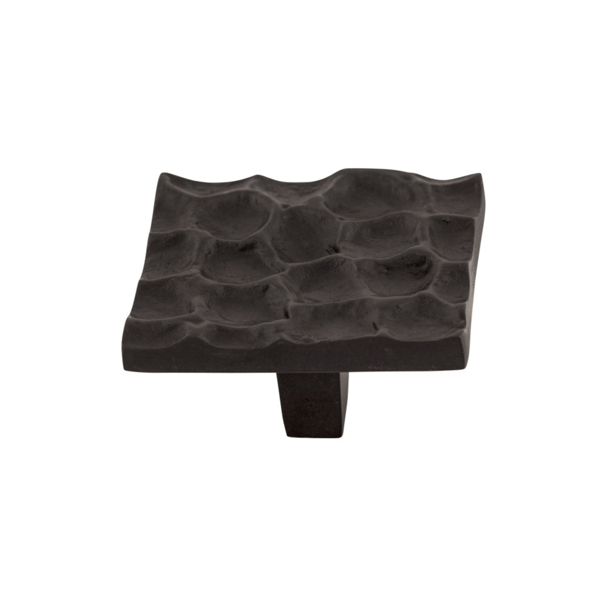 Cobblestone Square Knob - Coal Black